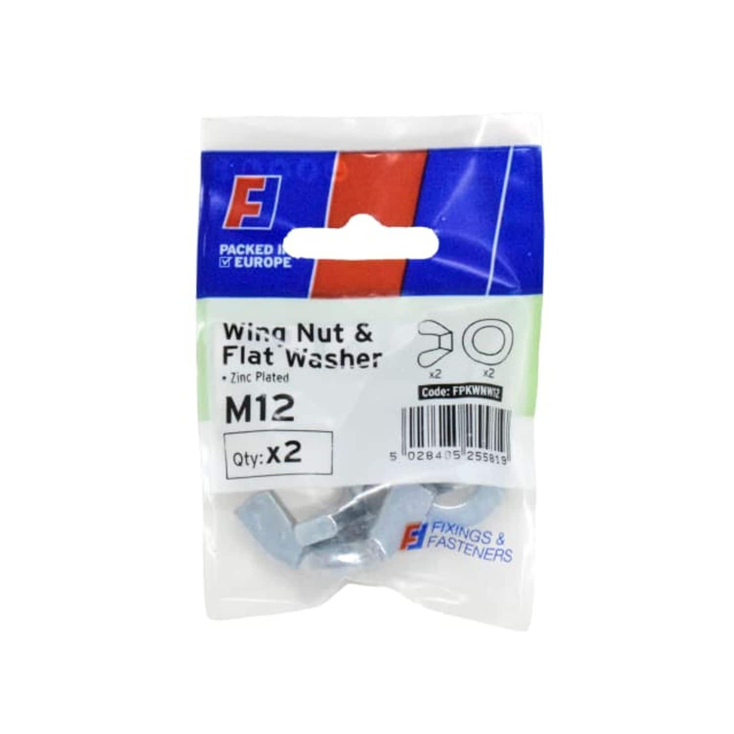 Forgefix Wing Nut & Washer M12 Forge (Pack of 2)