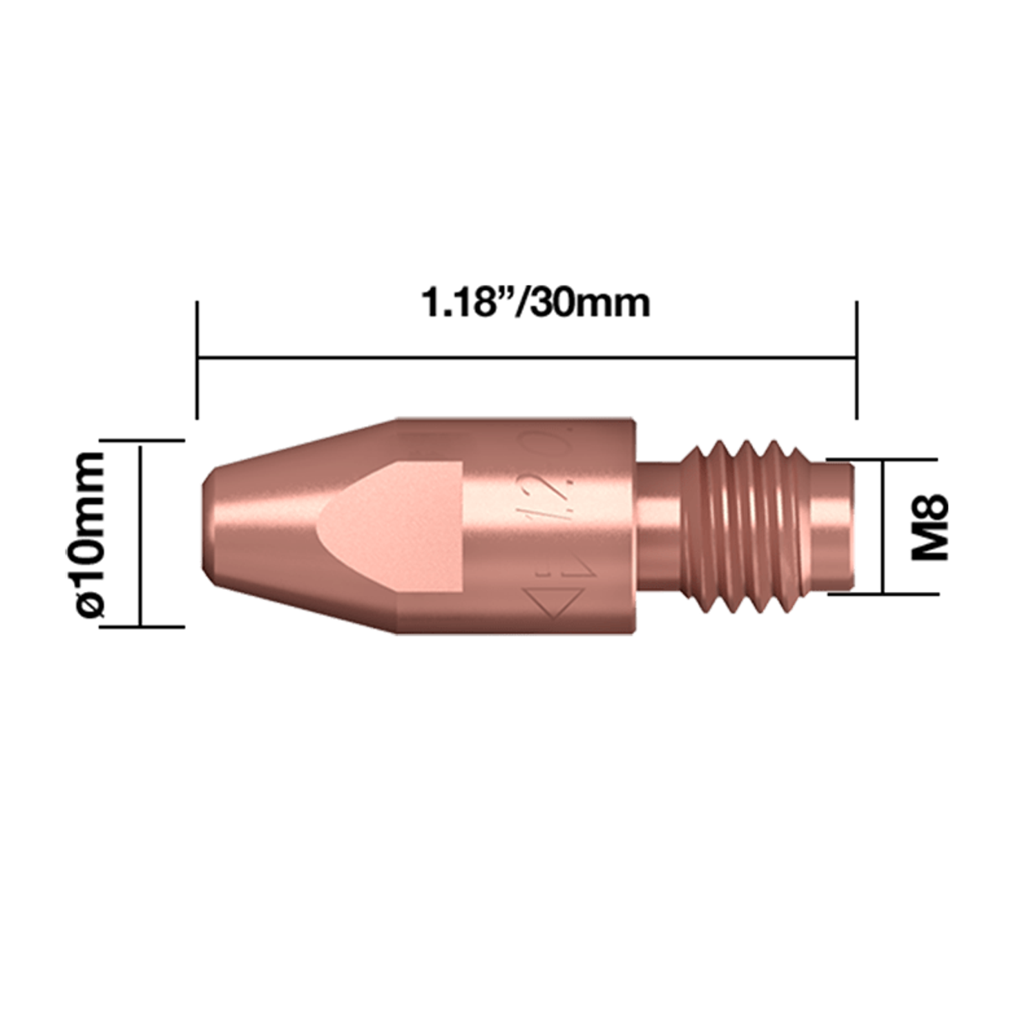 Parweld Continuous Tip .045in/1.2mm M8 ECU (Pack of 10)