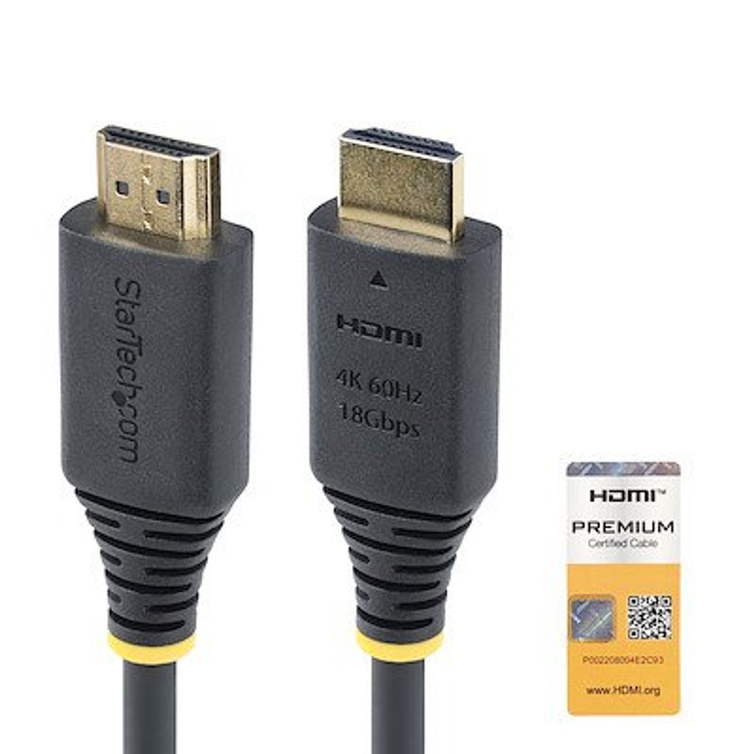 StarTech 1.6ft Premium Certified 4K 60Hz HDMI Cable