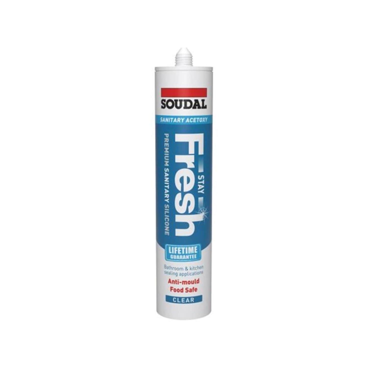 Soudal Stay Fresh Acetoxy Anti-mould Silicon Clear 290ml