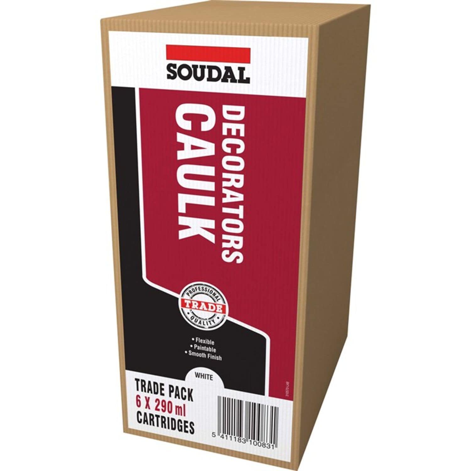 Soudal Decorators Caulk 6-pack White 6x290ml
