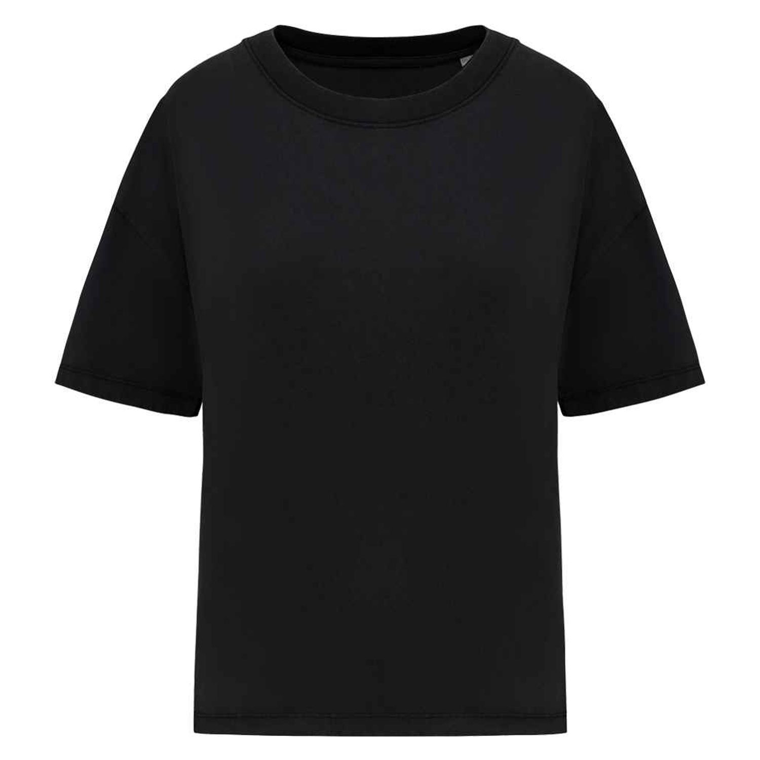 Native Spirit Ladies Oversize Washed Effect T-Shirt Washed Black, S/m