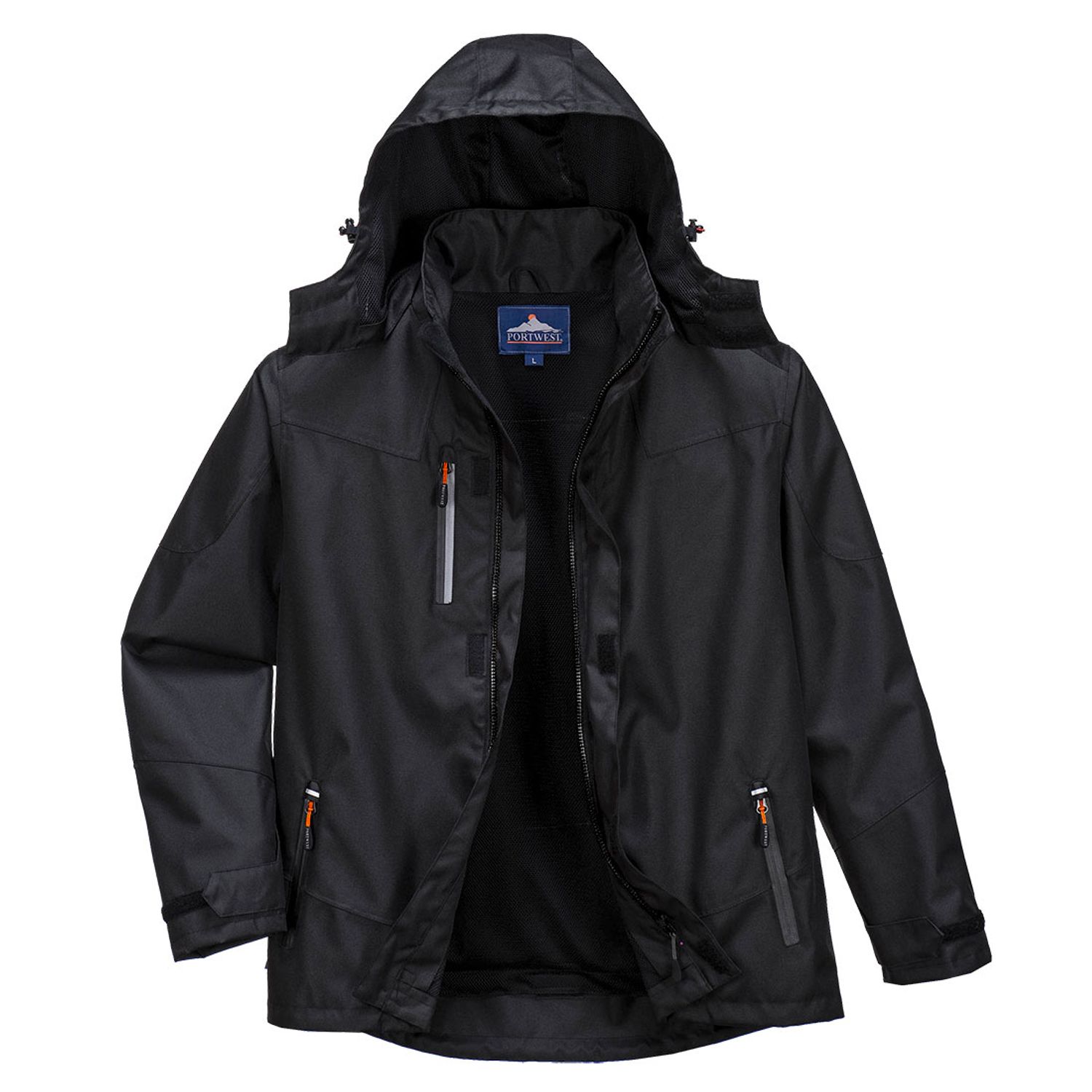Portwest Outcoach Rain Jacket Black Size 6XL Regular