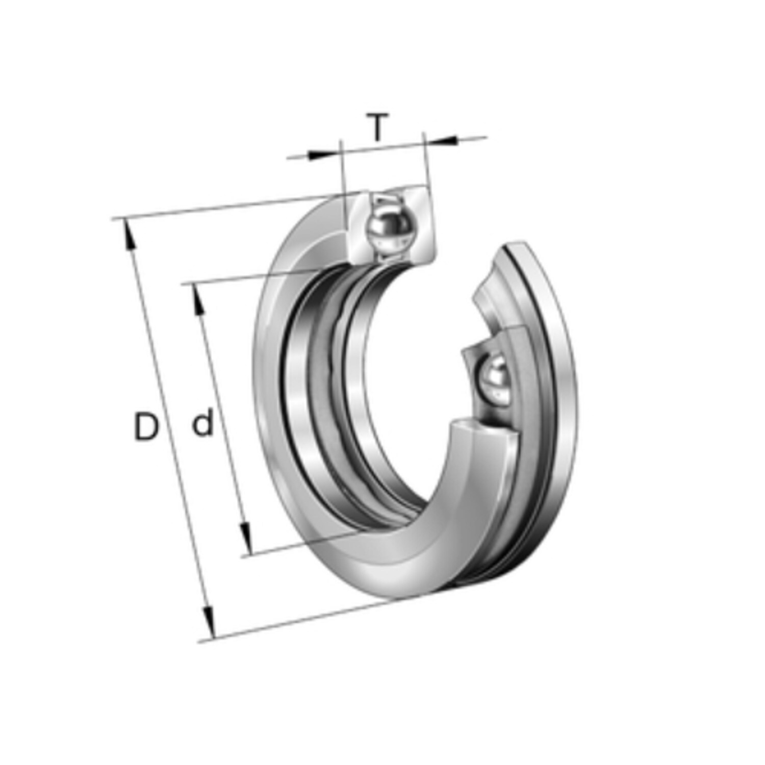 INA Axial Thrust Ball Bearing - AKL-6 - Pack of 2
