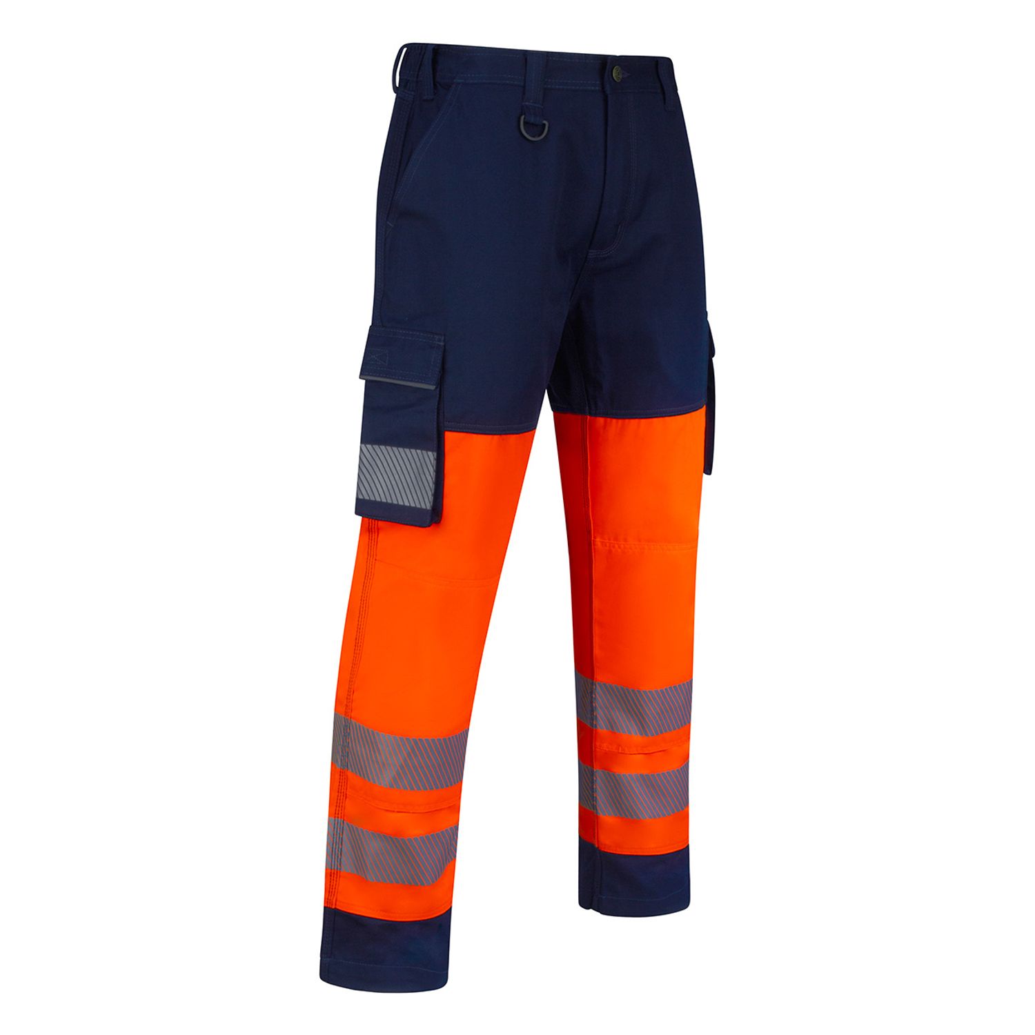 Beeswift Guardian Hi-vis Safety Combat Trousers Orange/Navy Size 40