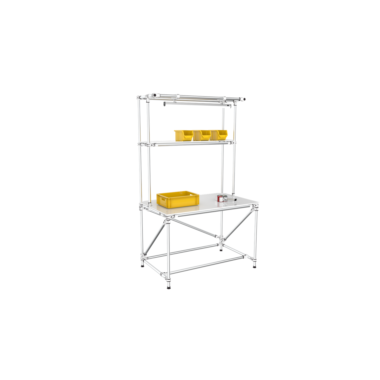 Trilogiq UK Worktable with LED Light & Storage - CC20512-11