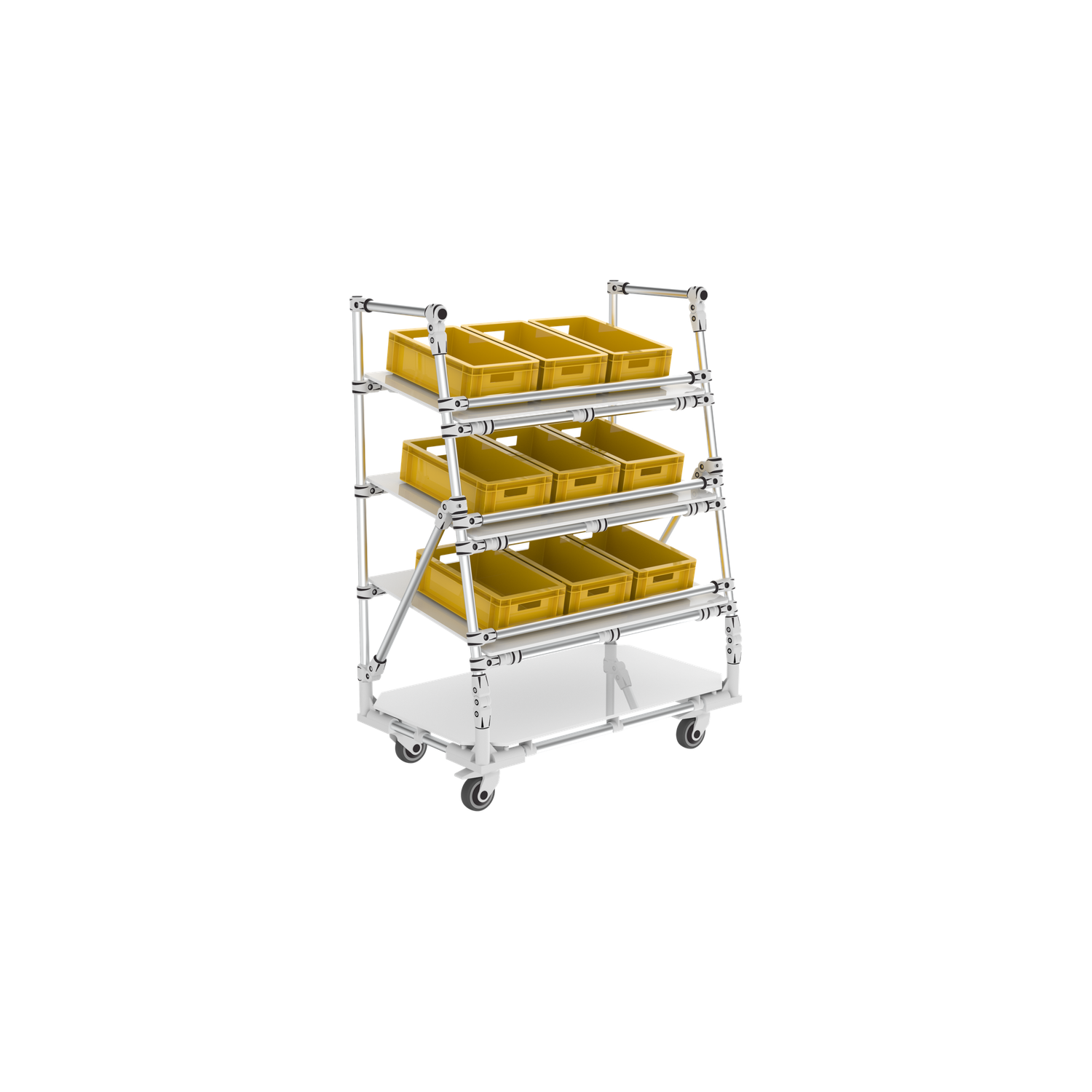 Trilogiq UK 4 Level Mobile Stand, Ergnomic Picking - 1000 x 590 x 1360mm