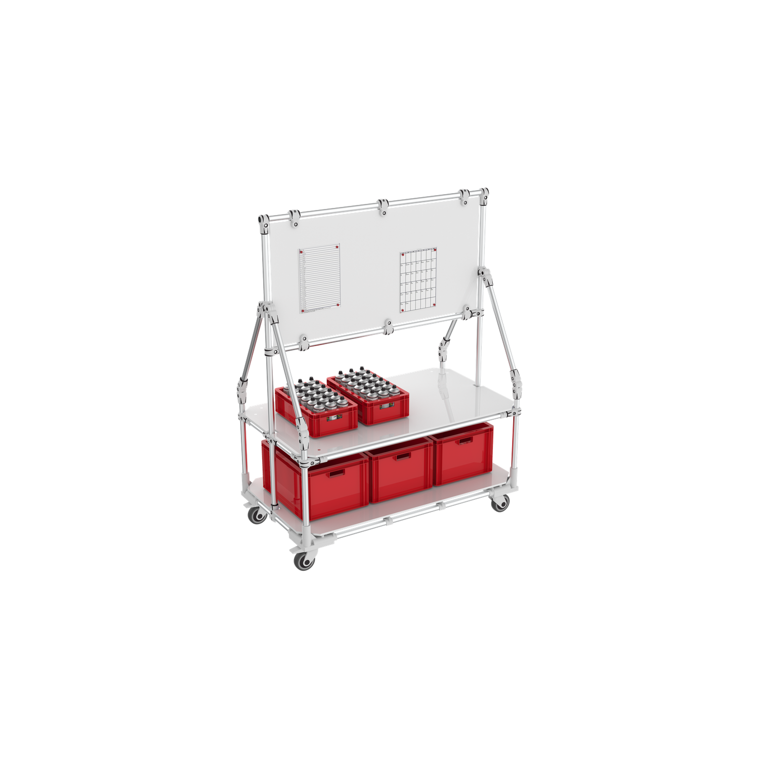 Trilogiq UK 2 - Level Distribution Trolley with Information Board