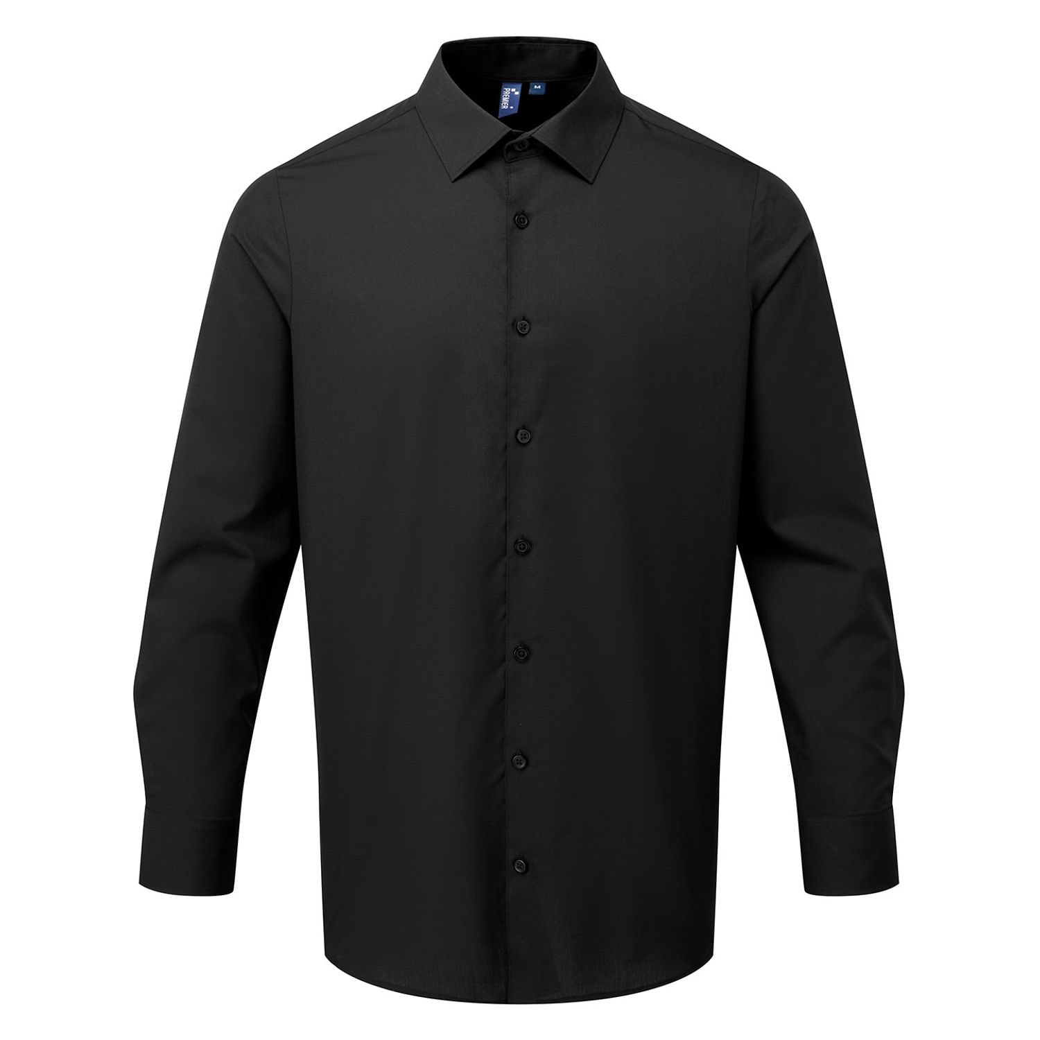 Premier Long Sleeve Recyclight Poplin Shirt Male Black M