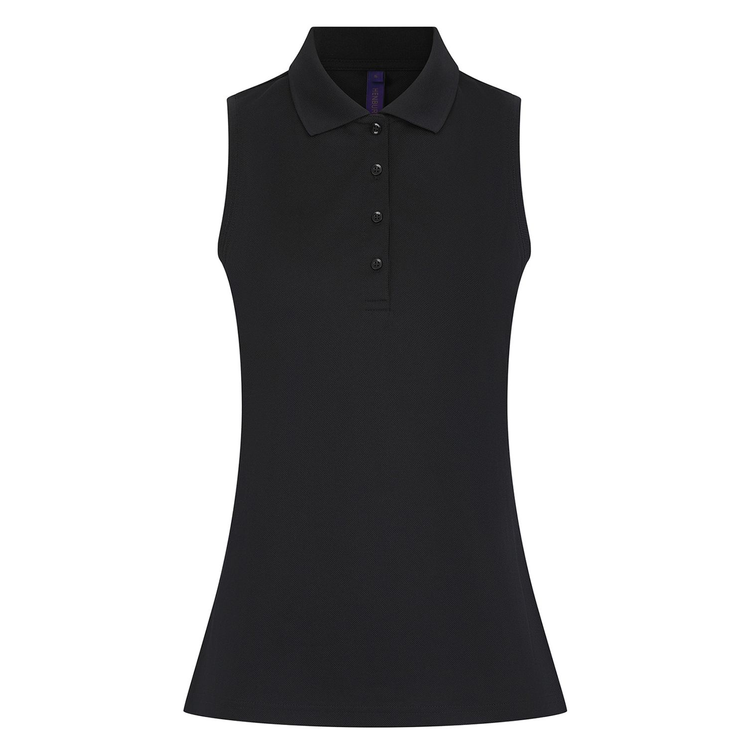 Henbury Women S Sleeveless Coolplus Polo Shirt Female Black3XL