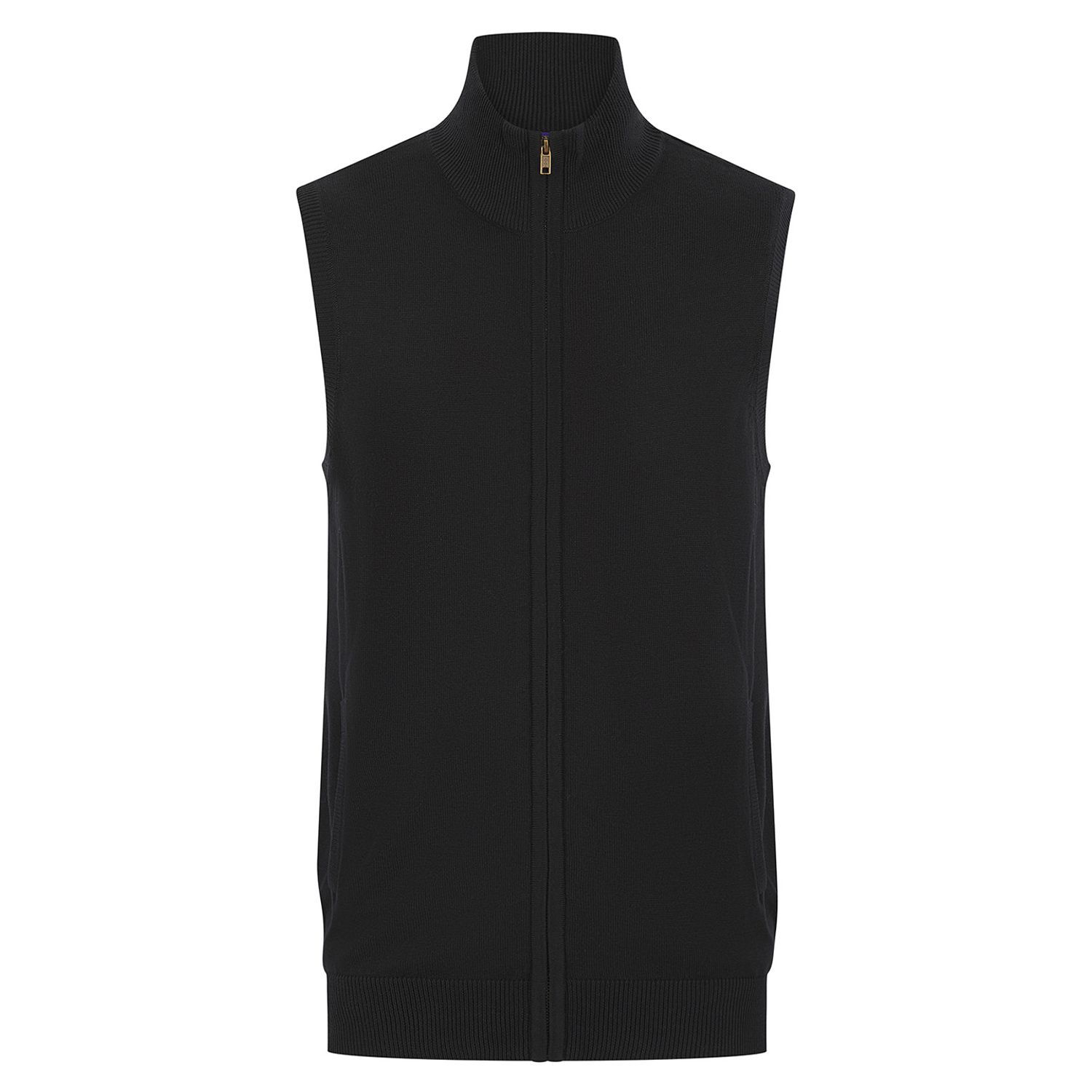 Henbury Sleeveless Zip-through Jumper Male Black4XL