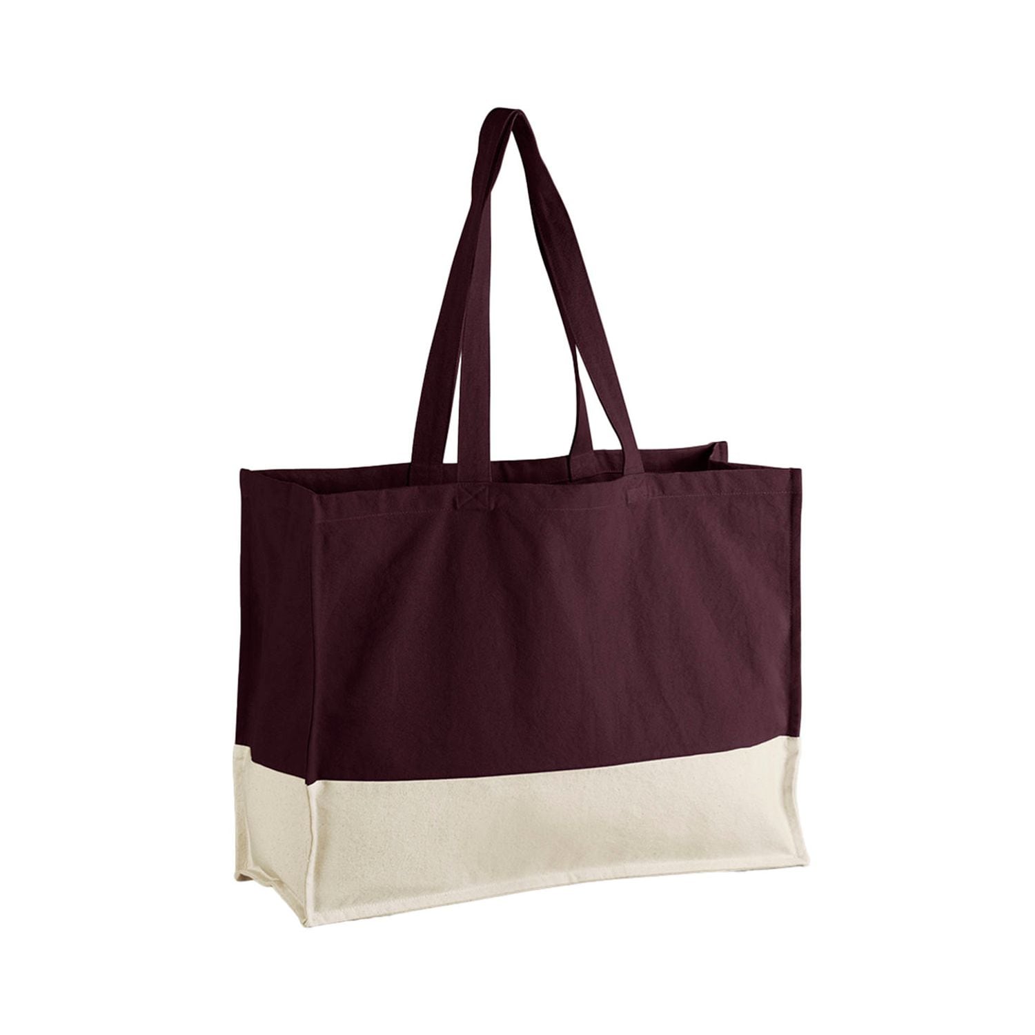 Westford Mill EarthAware Organic Contrast Shopper Unisex Oxblood/Natural One Siz