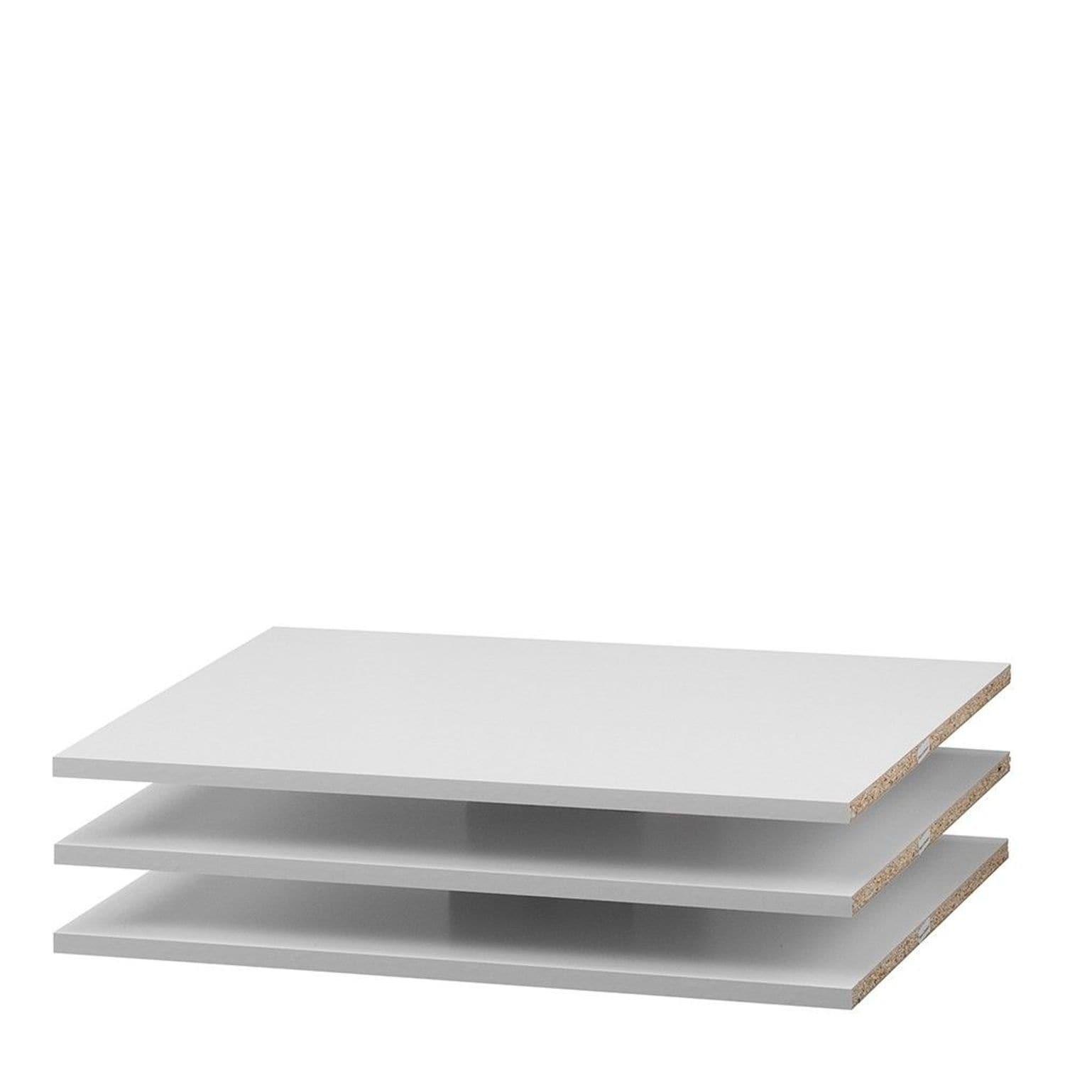 Phillipe Large Set of 3 Shelves - Narrow (120cm Wardrobe) In White