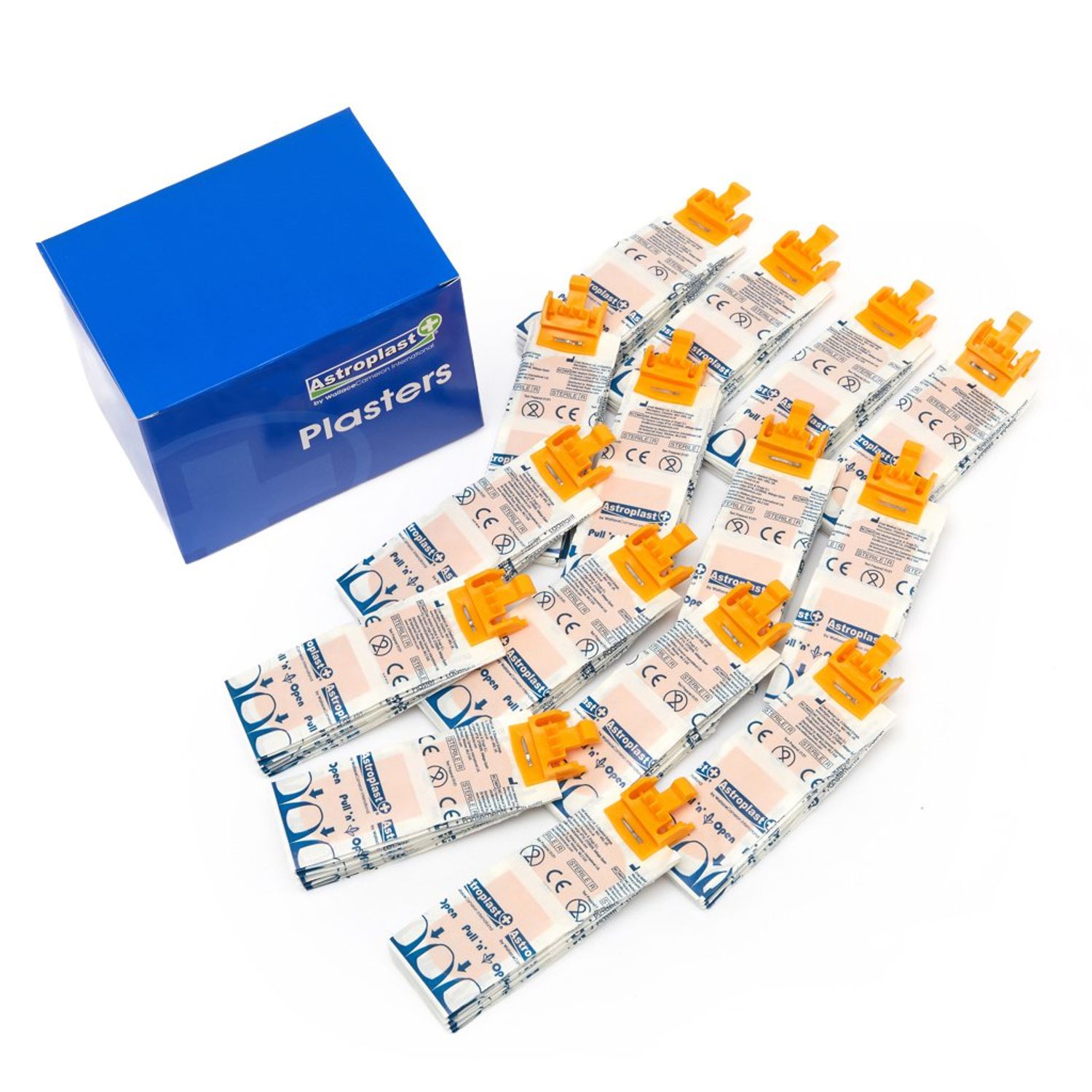 Astroplast Pull N Open Washproof Pilferproof Plasters with Yellow Clip 7.2cm x 2