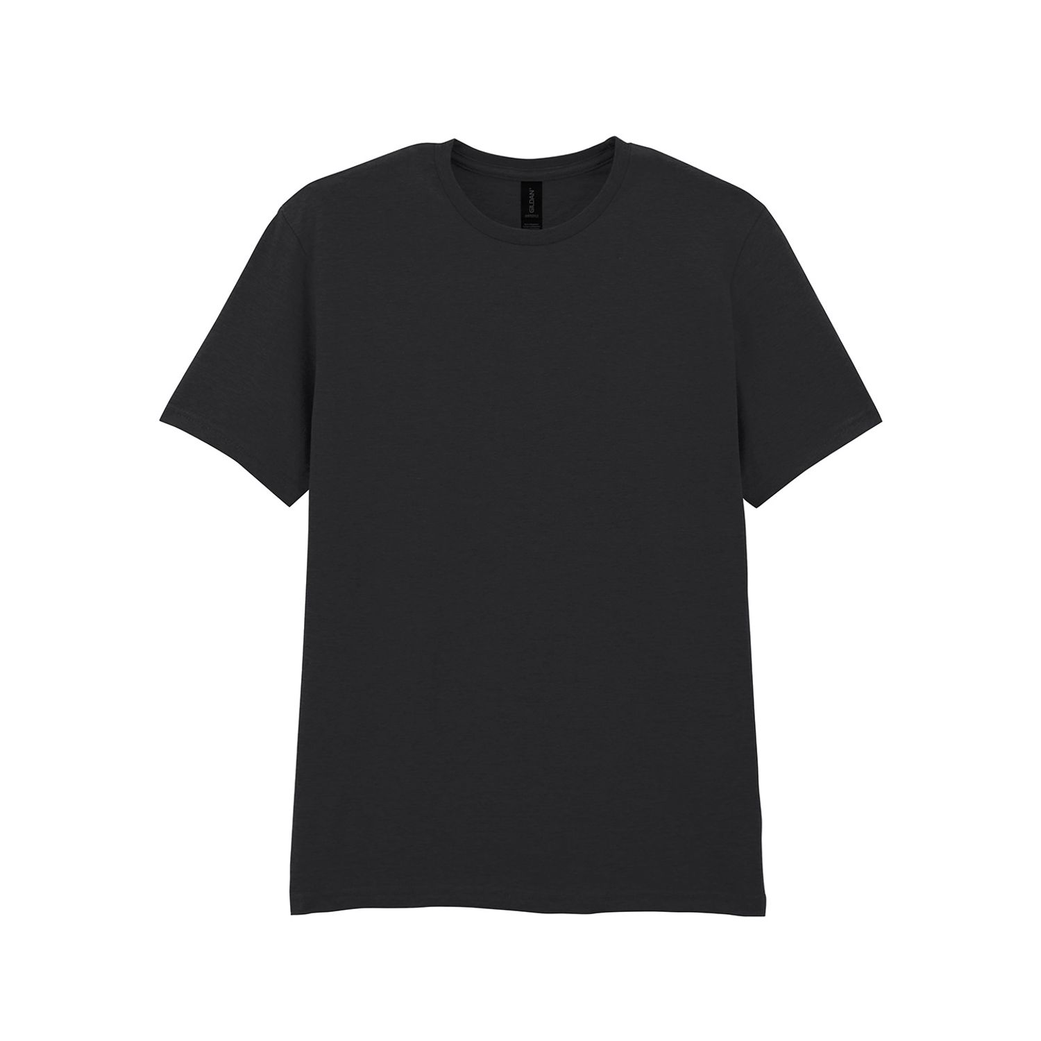 Gildan Softstyle Adult Ringspun Black T-Shirt for Male - Size 5XL