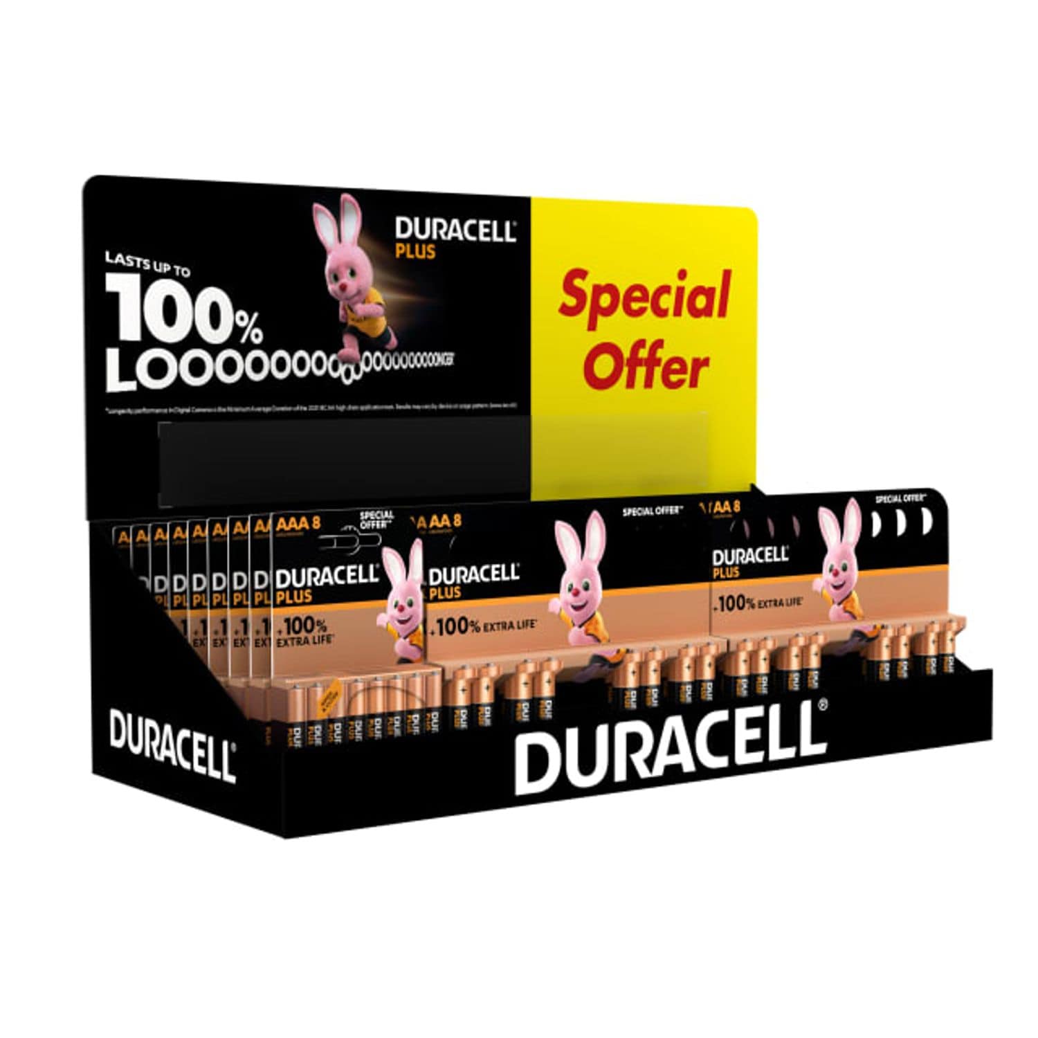 Duracell Battery Small CDU Display (10 X AAA & 24 X AA Packs)
