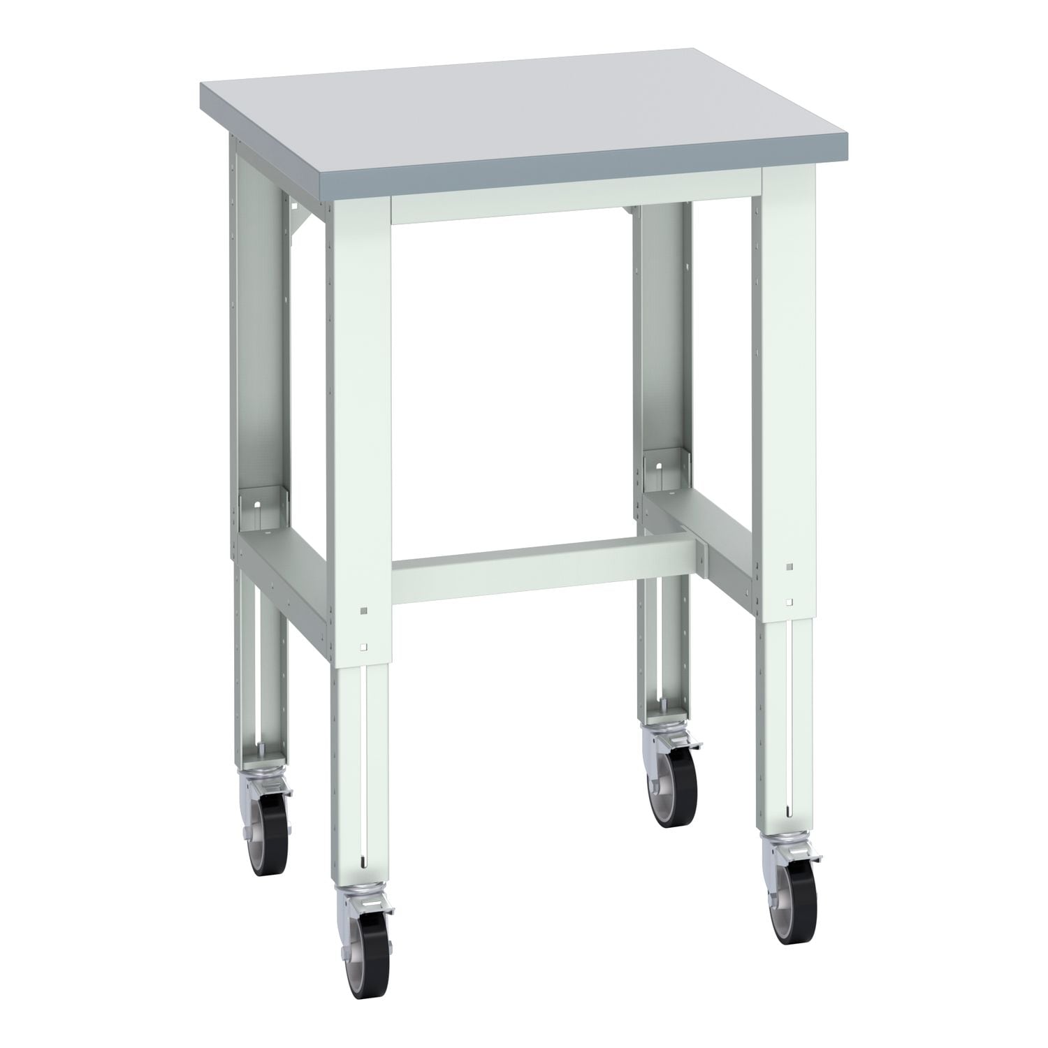 Bott Cubio Mobile Bench Adj Height Laminate WxDxH 750x750x840-1140mm Light Grey