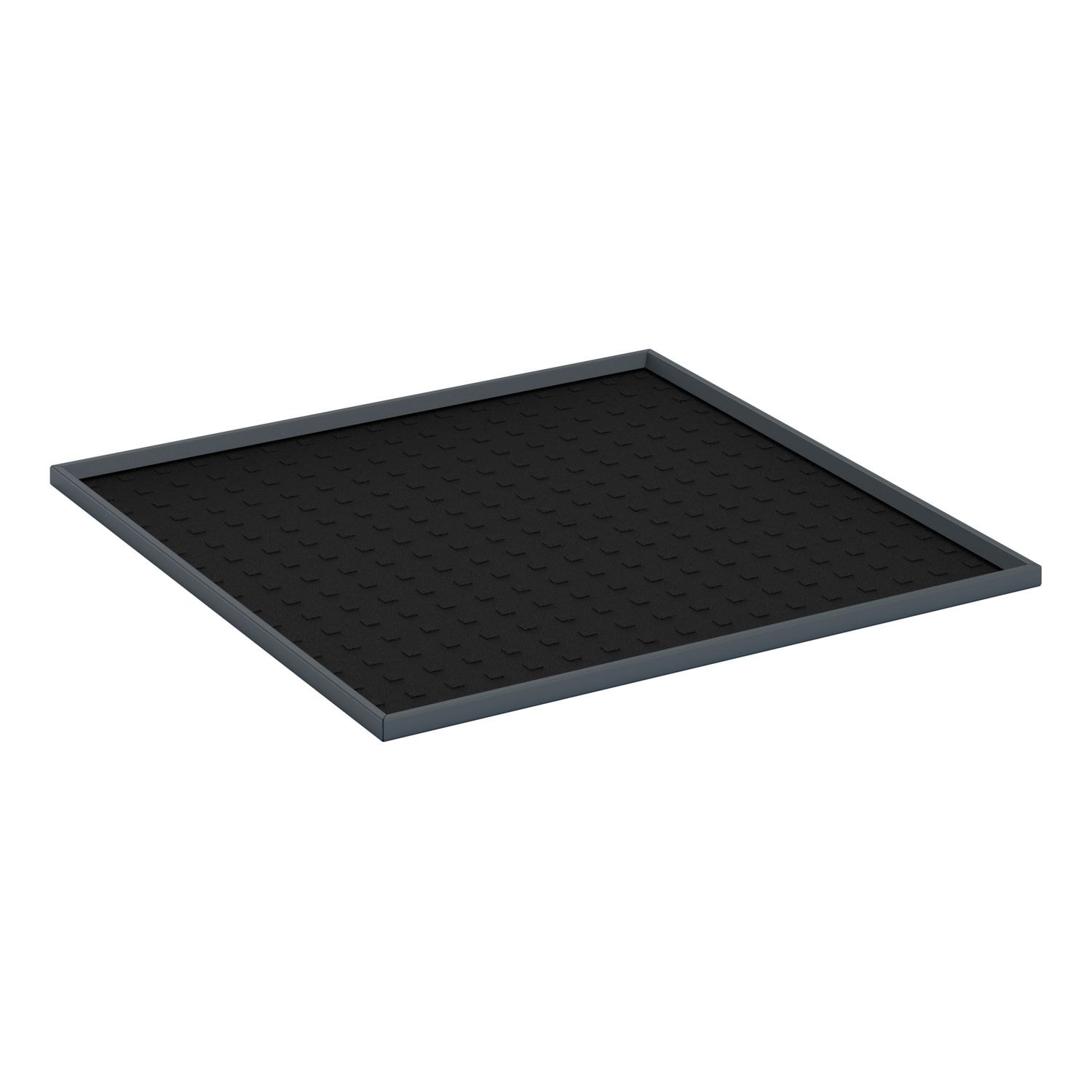 Bott Cubio Top-tray with Inlay Mat WxDxH 525x525x15mm Anthracite Grey