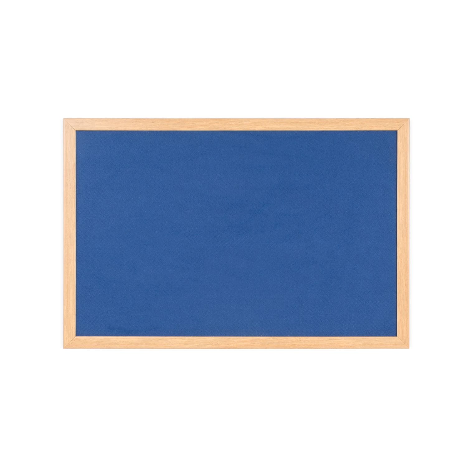 Bi-Office Earth Prime Felt Notice Board - 1200 x 1200mm Blue Felt Surface Oak MD