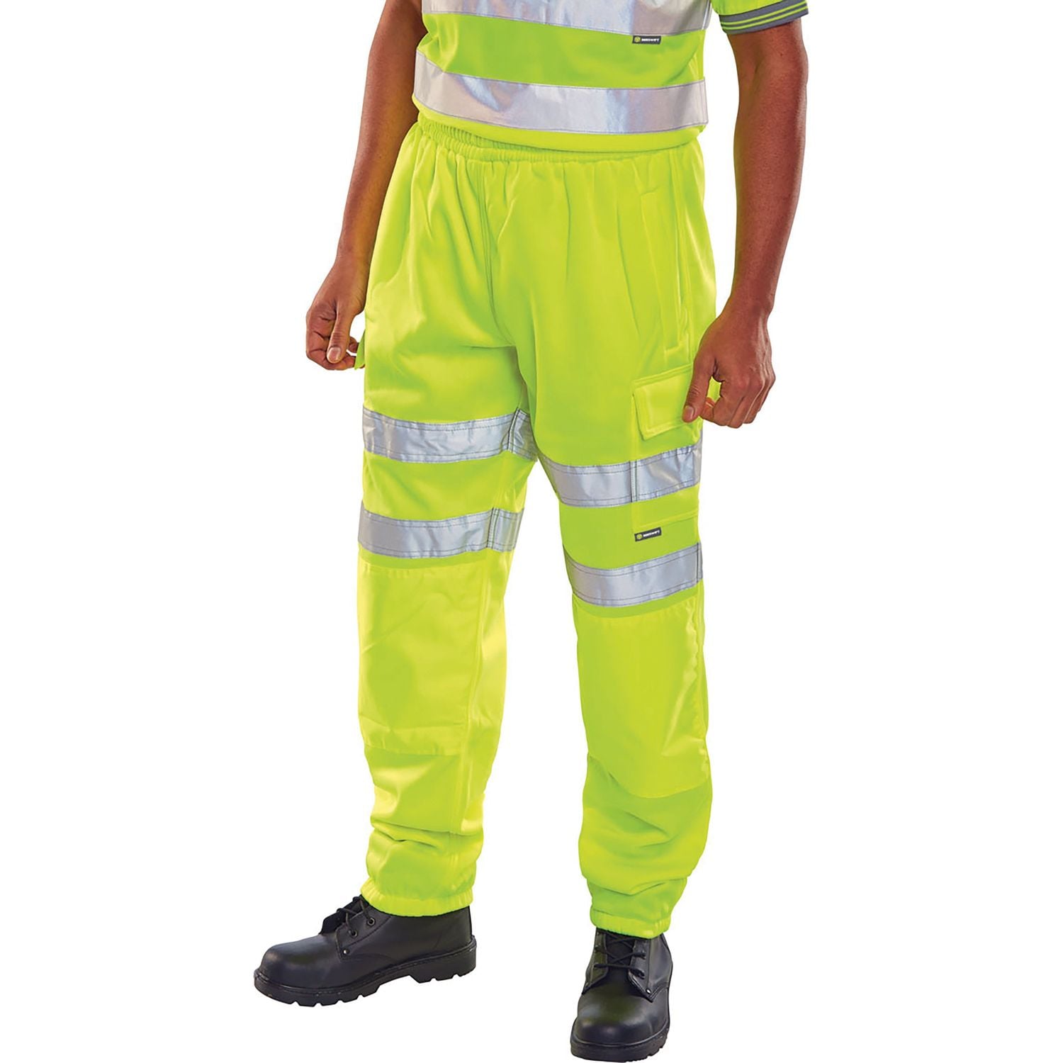 Beeswift High Visibility Fleece Jogging Bottoms Saturn Yellow S - BSJBSYS
