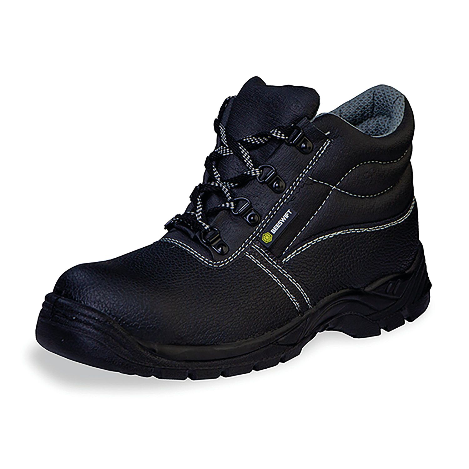 Beeswift Dual Density PU Chukka S3 4 D-Ring Steel Toe Capped Boots Black 3 - CF5
