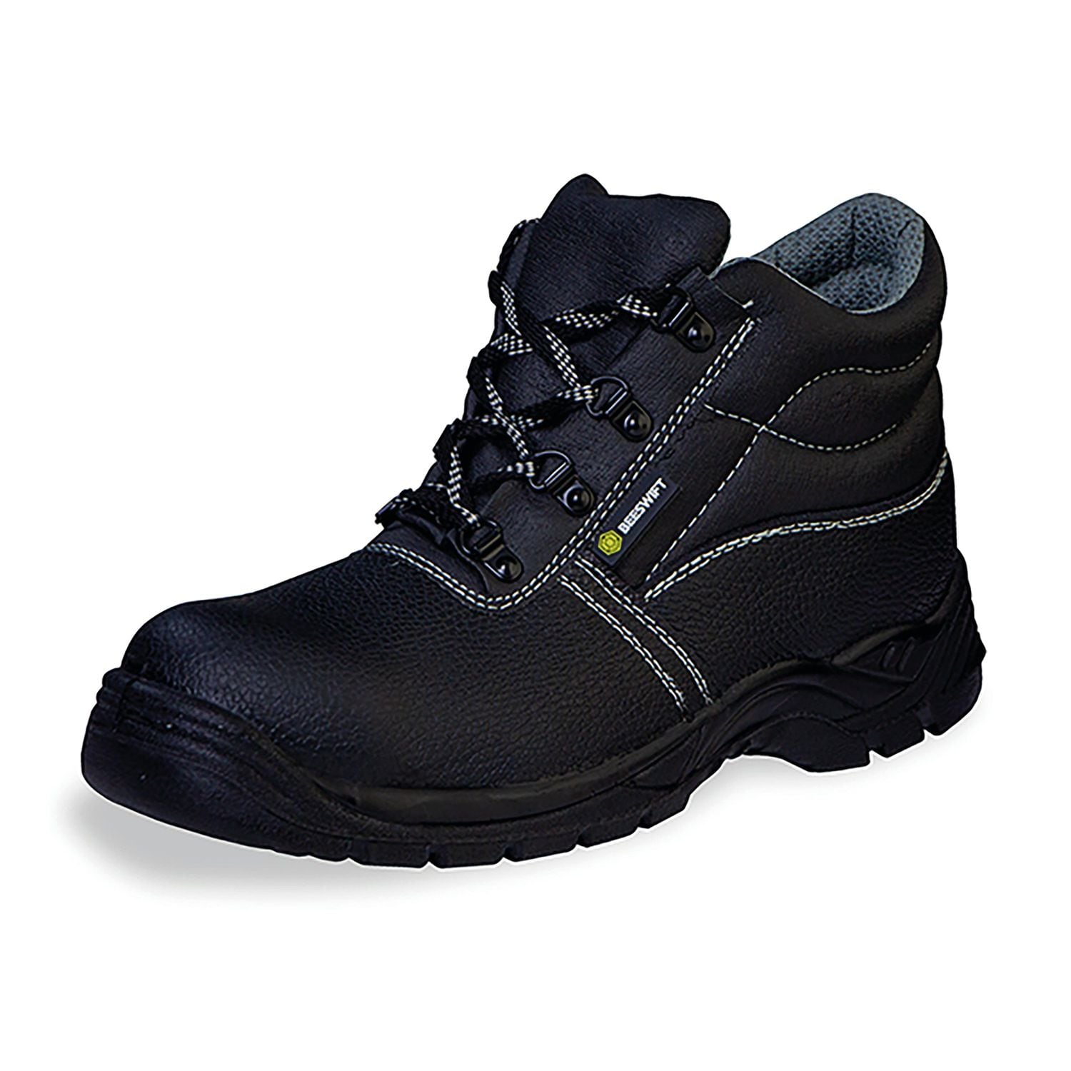 Beeswift Dual Density PU Chukka S3 4 D-Ring Steel Toe Capped Boots Black 6.5 - C