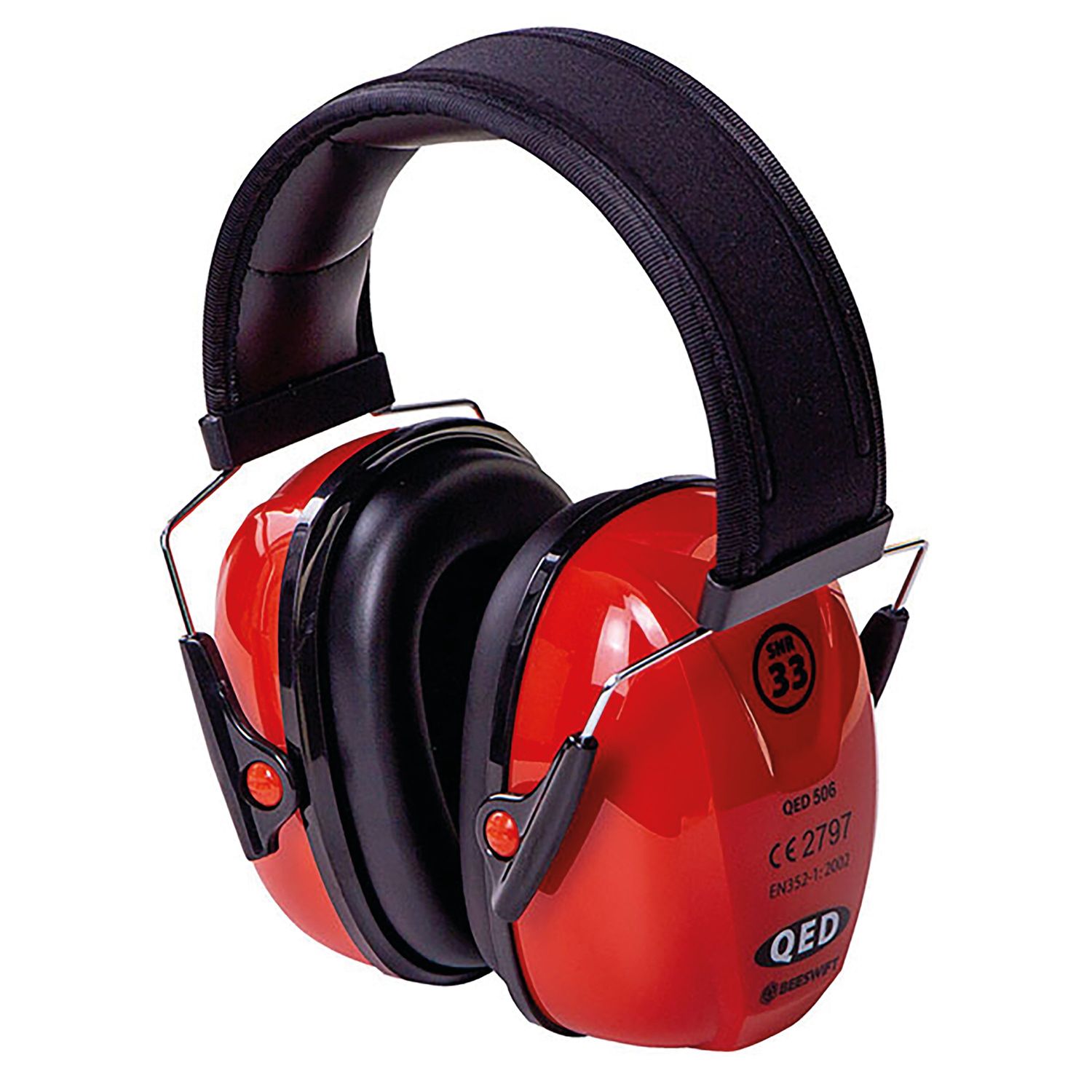 Beeswift Qed Ear Defenders SNR 33 Red - QED506