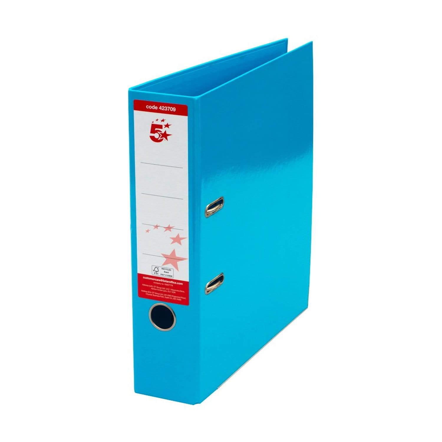 5 Star Lever Arch File A4 Blue (Pack of 10)