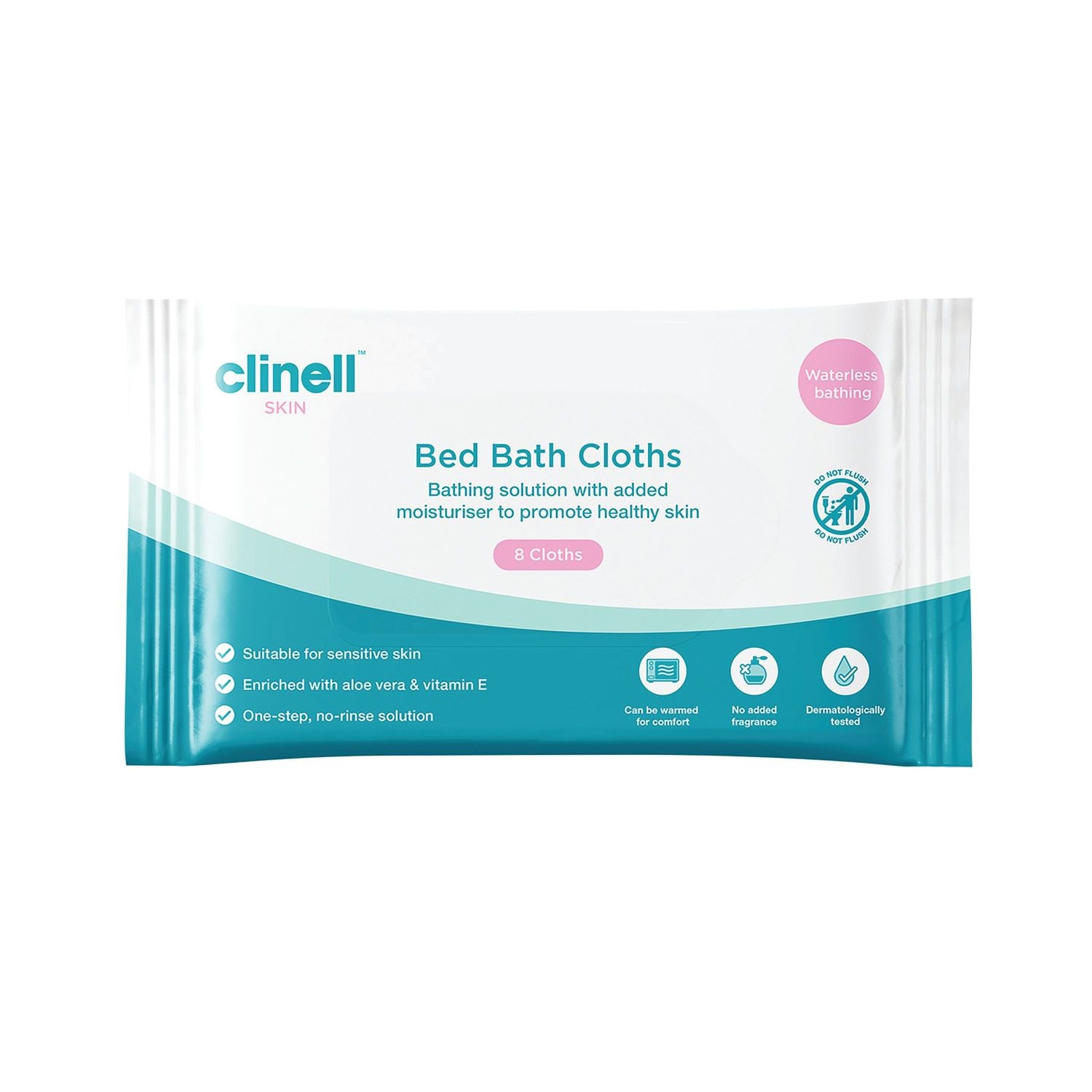 Clinell Carell Bed Bath Wipes x8 Wipes (Pack of 24) - CBB8