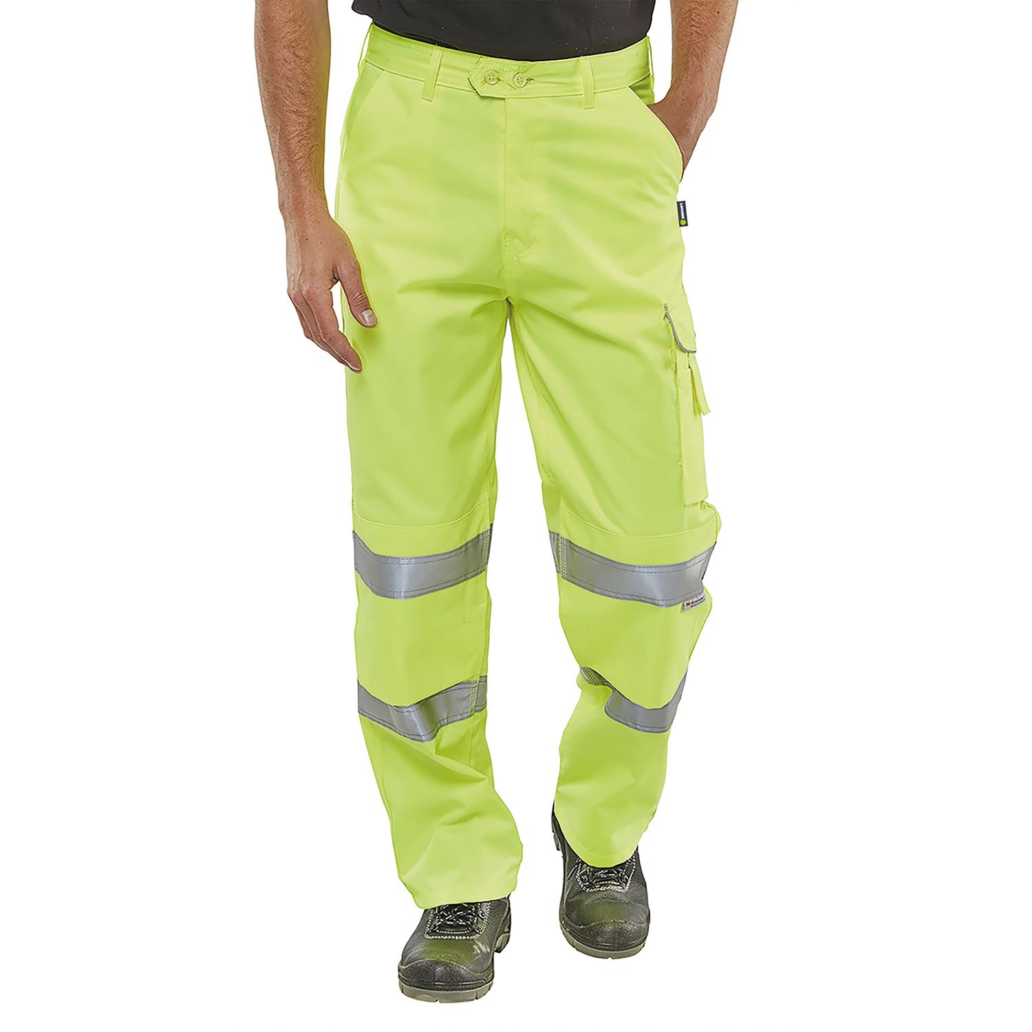 Beeswift Polycotton High Visibility Trousers Saturn Yellow 32S - PCTENSY32S
