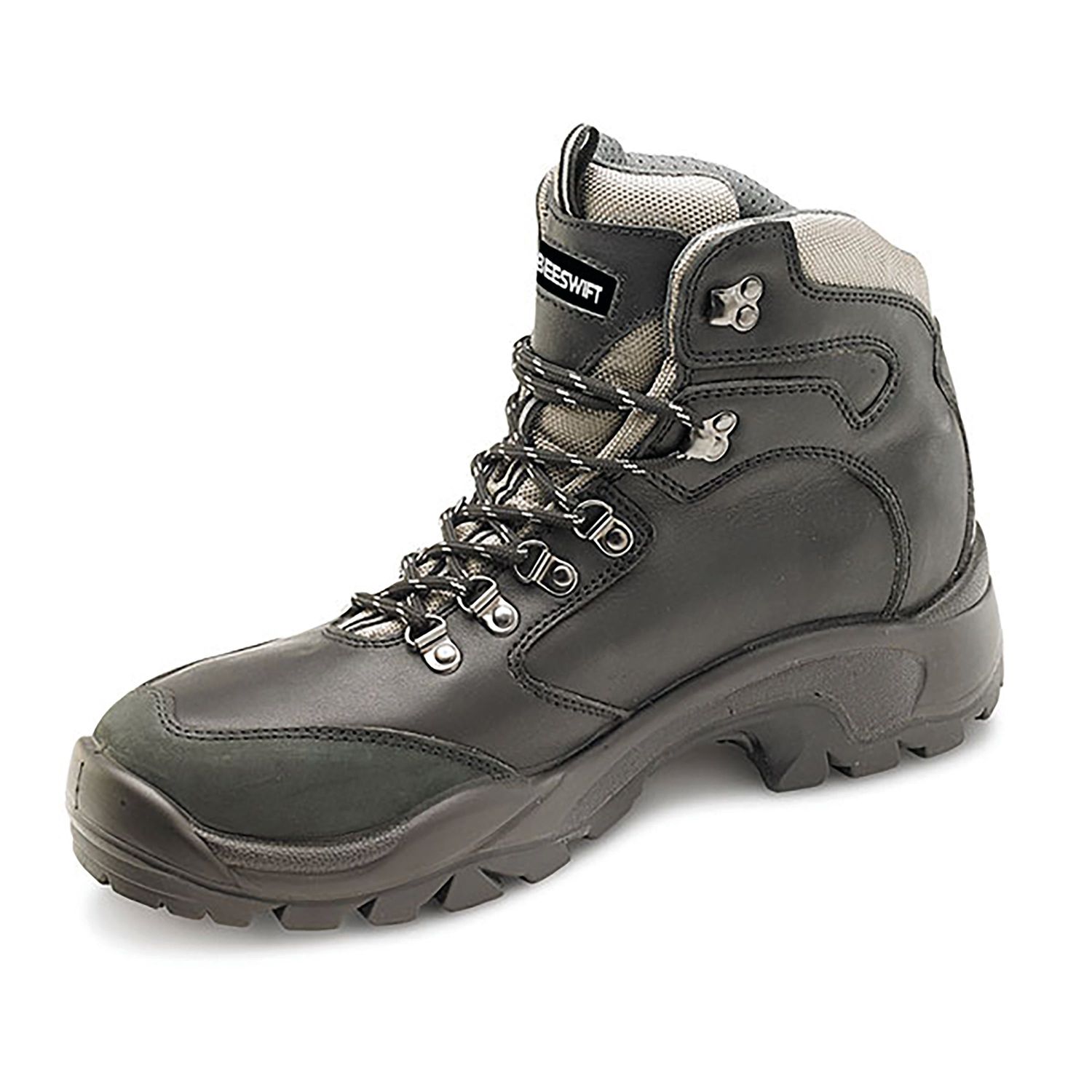 Beeswift PU Rubber D-Ring S3 Steel Toe Cap Safety Boots Black 6.5 - CF62BL06.5