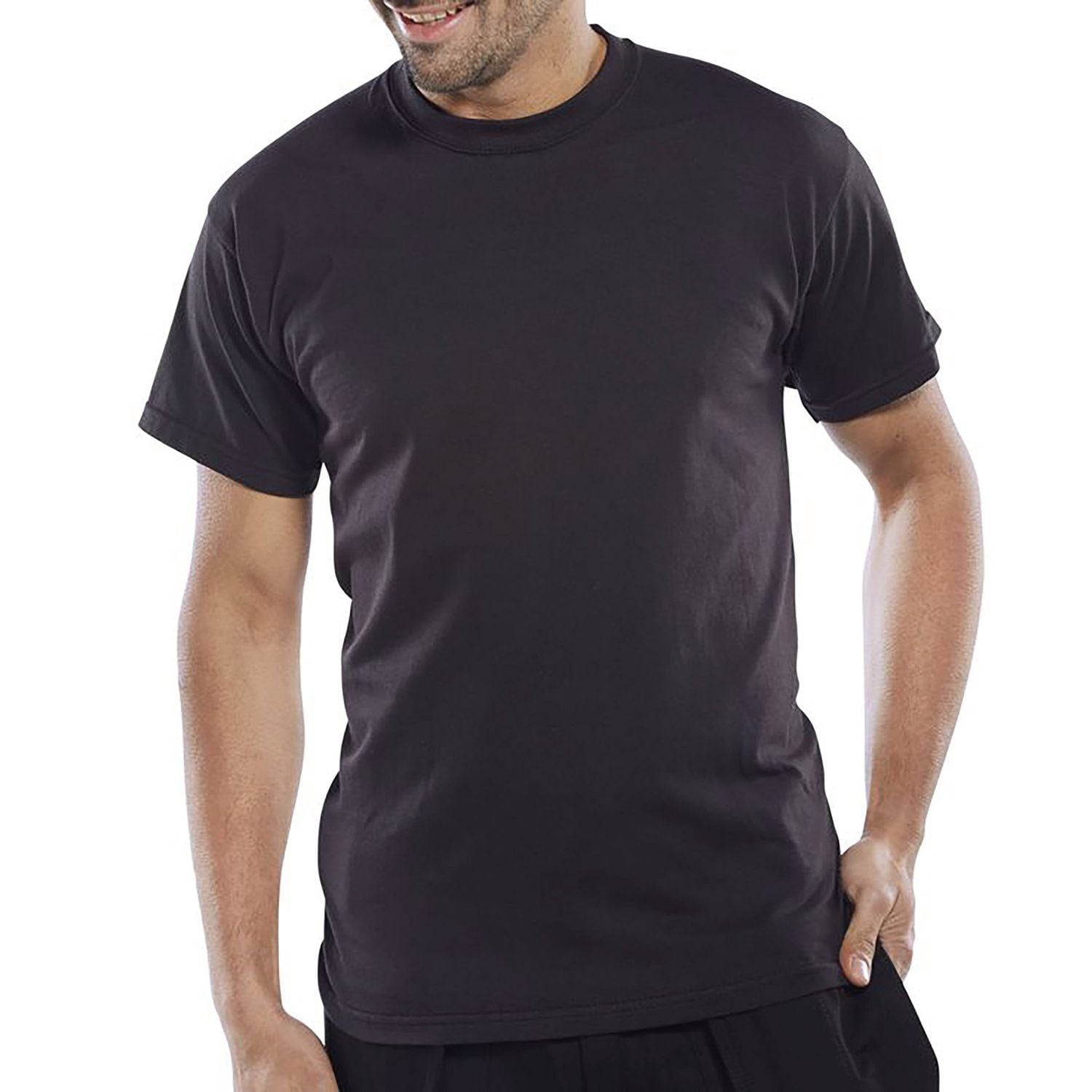 Beeswift Click Heavy Weight Cotton T-Shirt Black L - CLCTSHWBLL