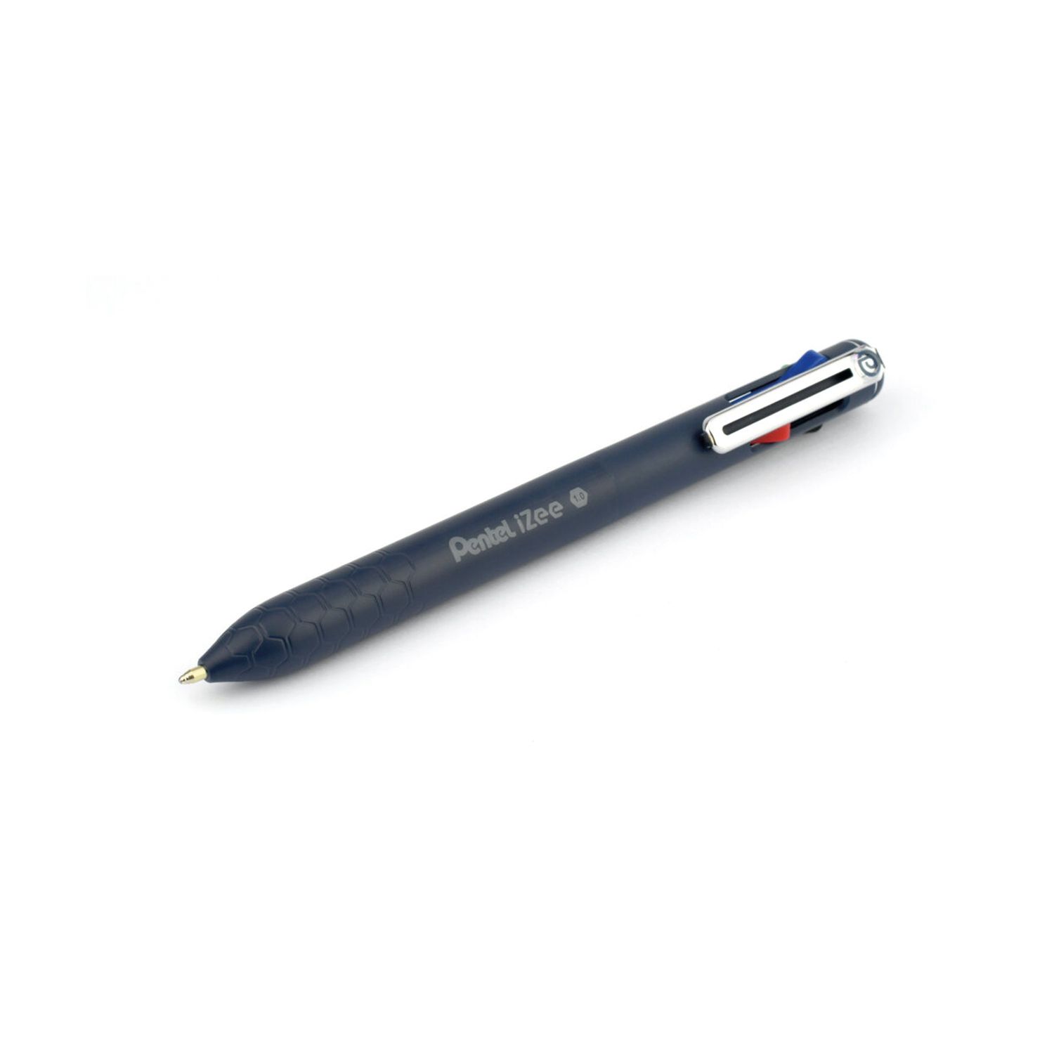 Pentel IZee 4 Colours Ballpoint Pen Dark Blue Barrel (Pack of 12) - BXC470-DC
