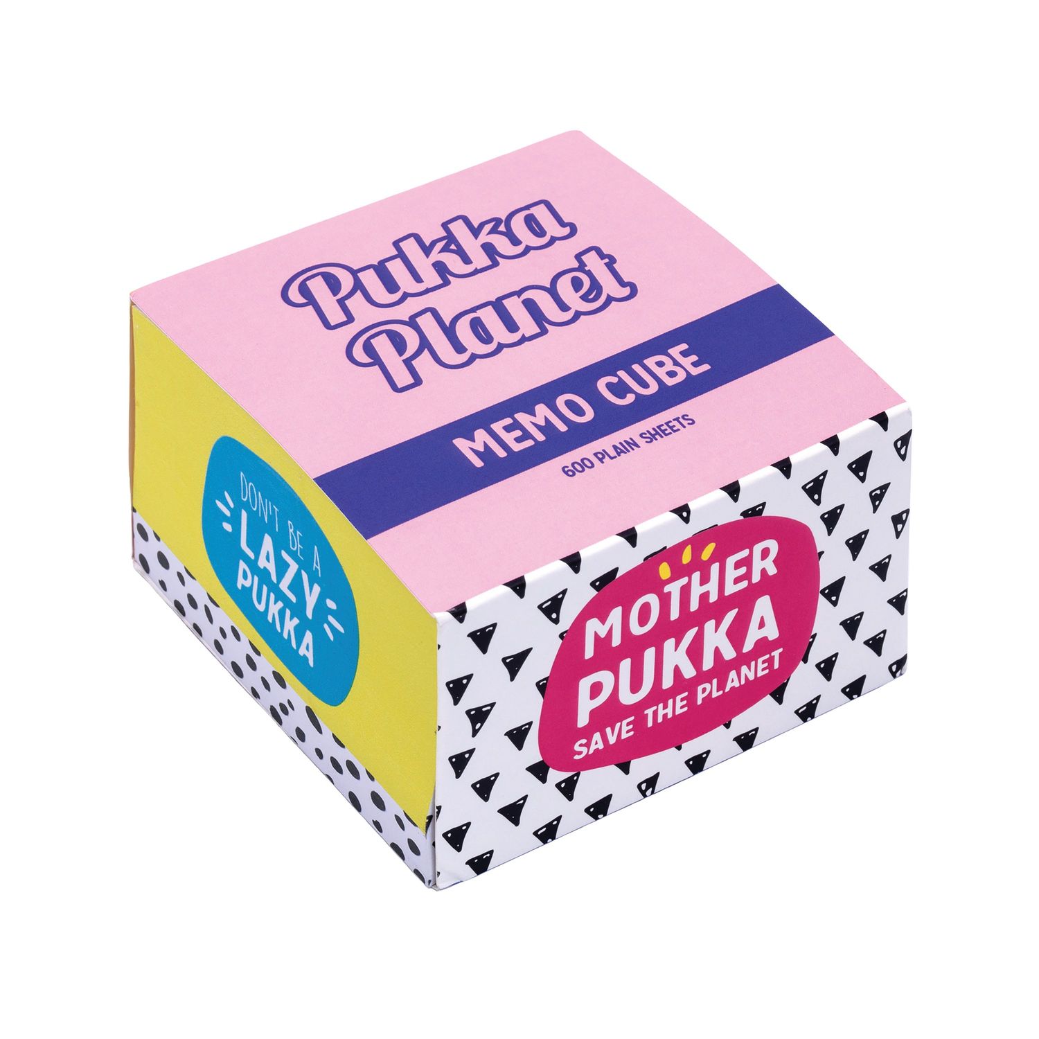 Pukka Pad Pukka Planet Memo Block Plain 600 Sheets 70gsm 80x80x50mm - 9708-SPP