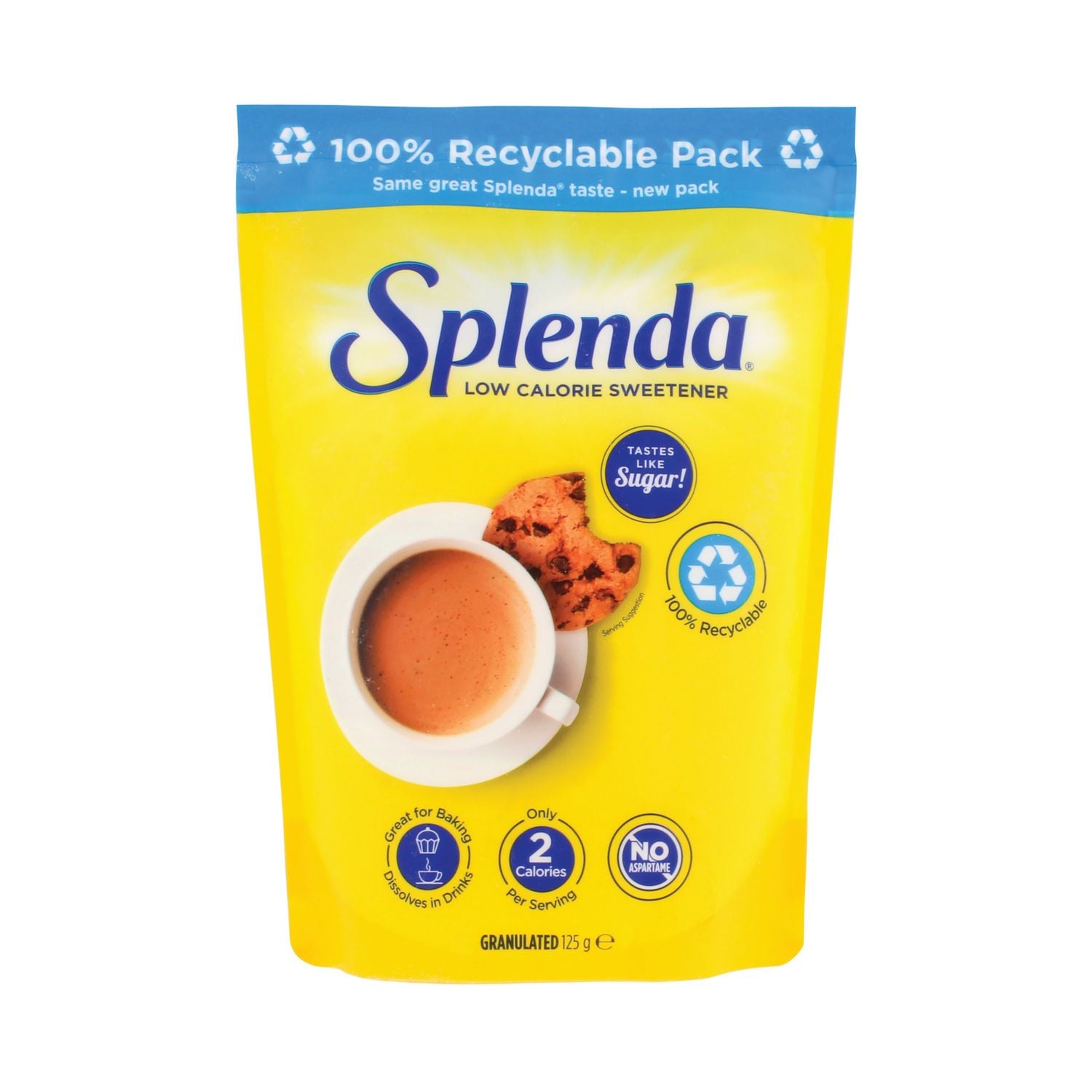 Splenda Granulated Sweetener New Pack 11/07/26 12/07/26 125g - FOSPL013