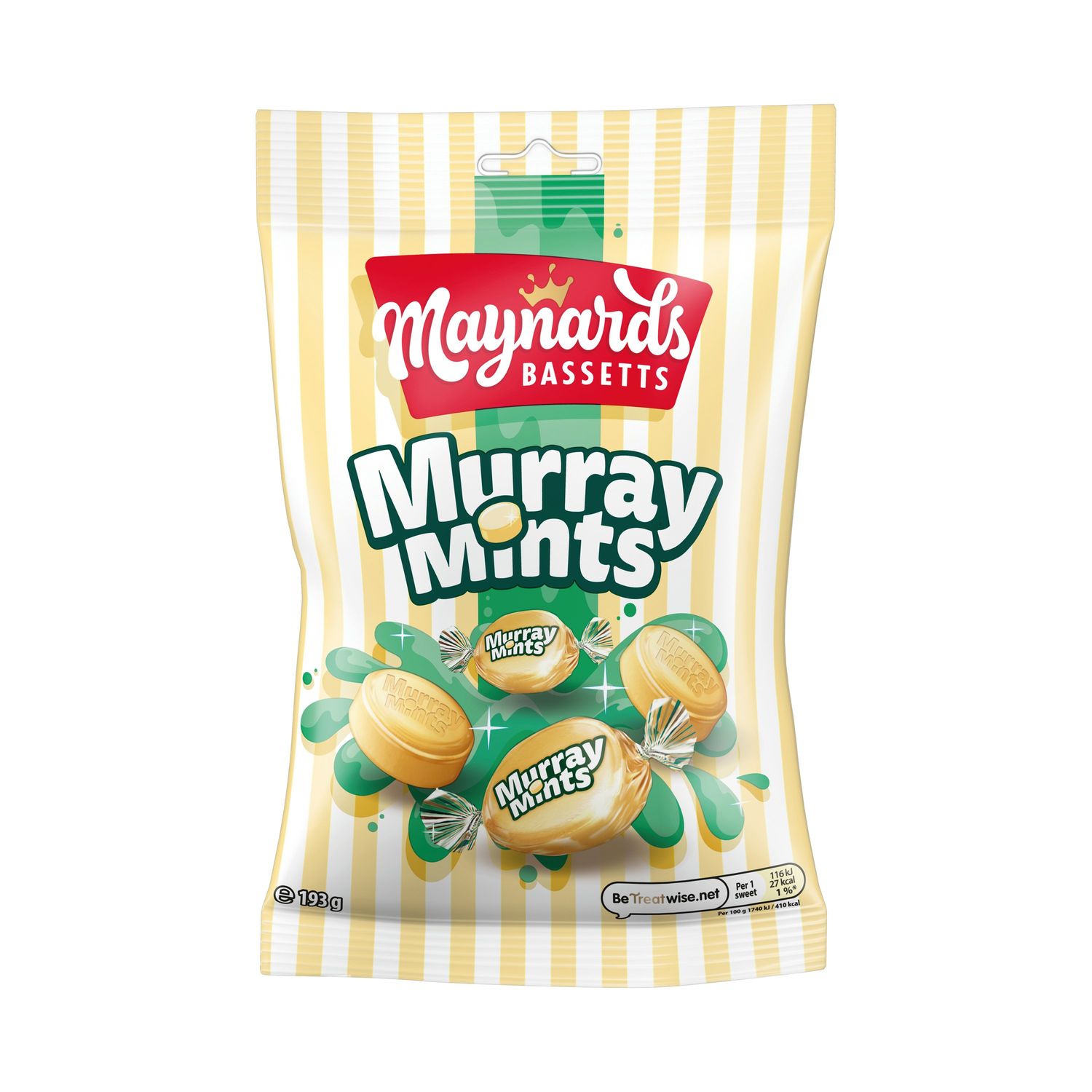 Maynards Bassetts Murray Mints 193g Bag (Pack of 12) - 4015024