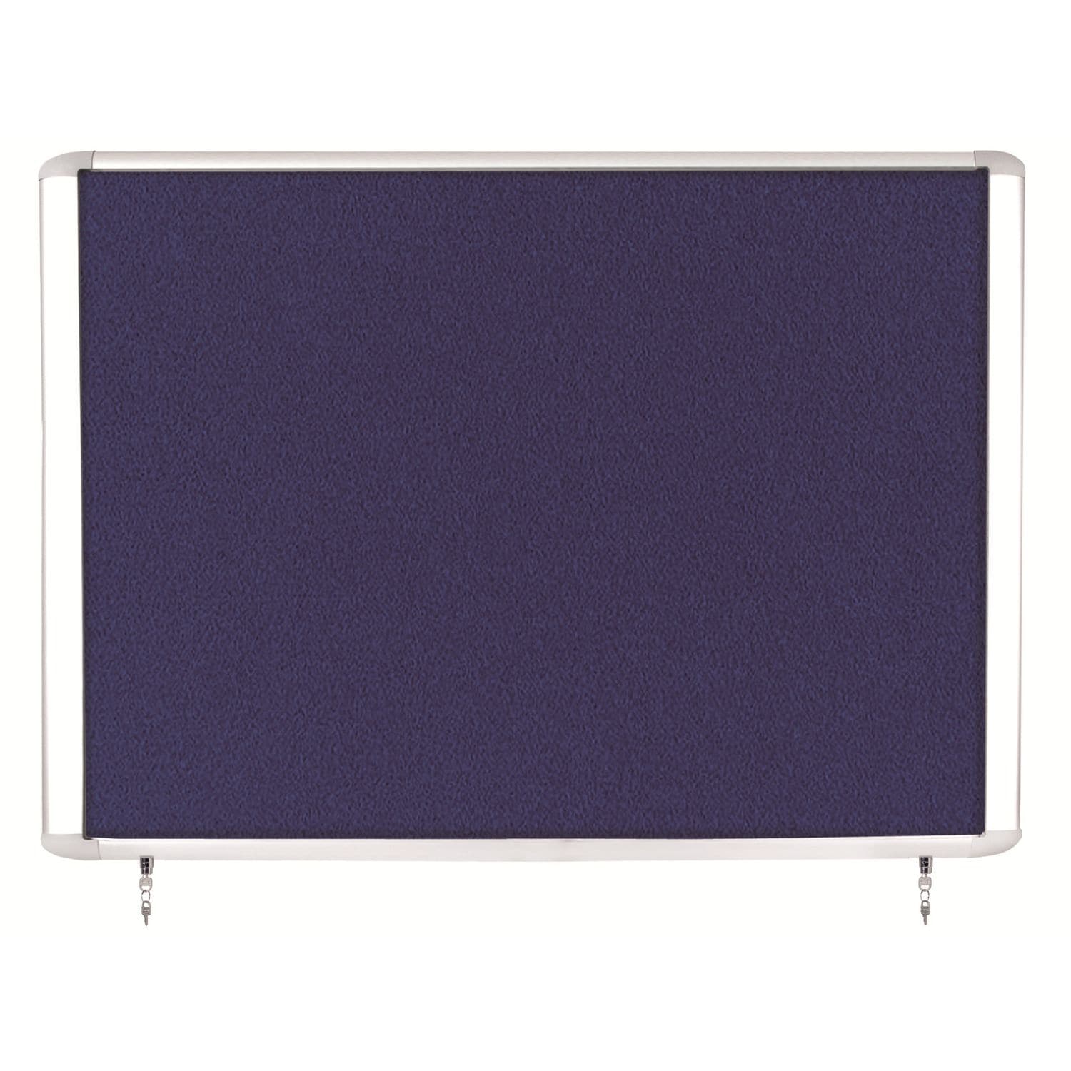 Bi-Office Display Case Mastervision Weather Proof Top Hinged Blue Felt Landscape
