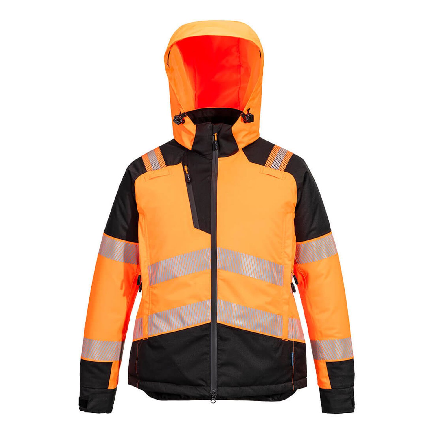 Portwest PW3 Hi-Vis Women's Winter Jacket Orange/Black Size Small Regular
