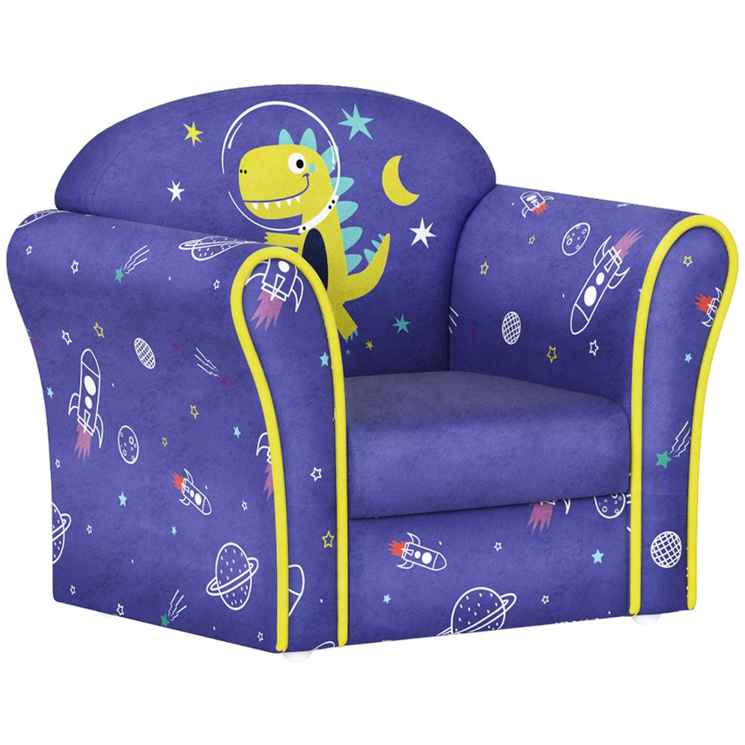 AIYAPLAY Kids Armchair Toddler Sofa Chair Bedroom Playroom Planet Dinosaur - 310