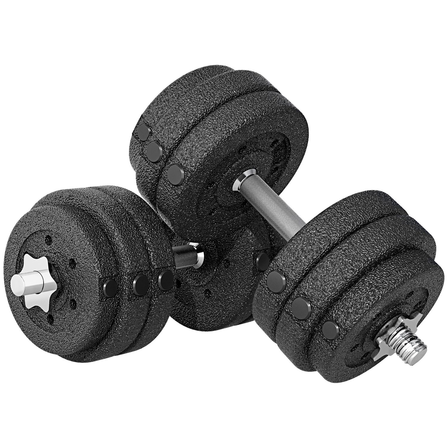 HOMCOM 30KG Adjustable Dumbbells Weight Set Hand Weight for Body Fitness - A91-1