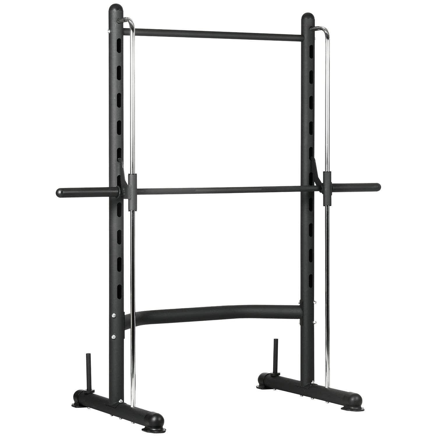 HOMCOM Adjustable Squat Rack with Pull Up Bar and Barbell Bar for Home Gym - A91