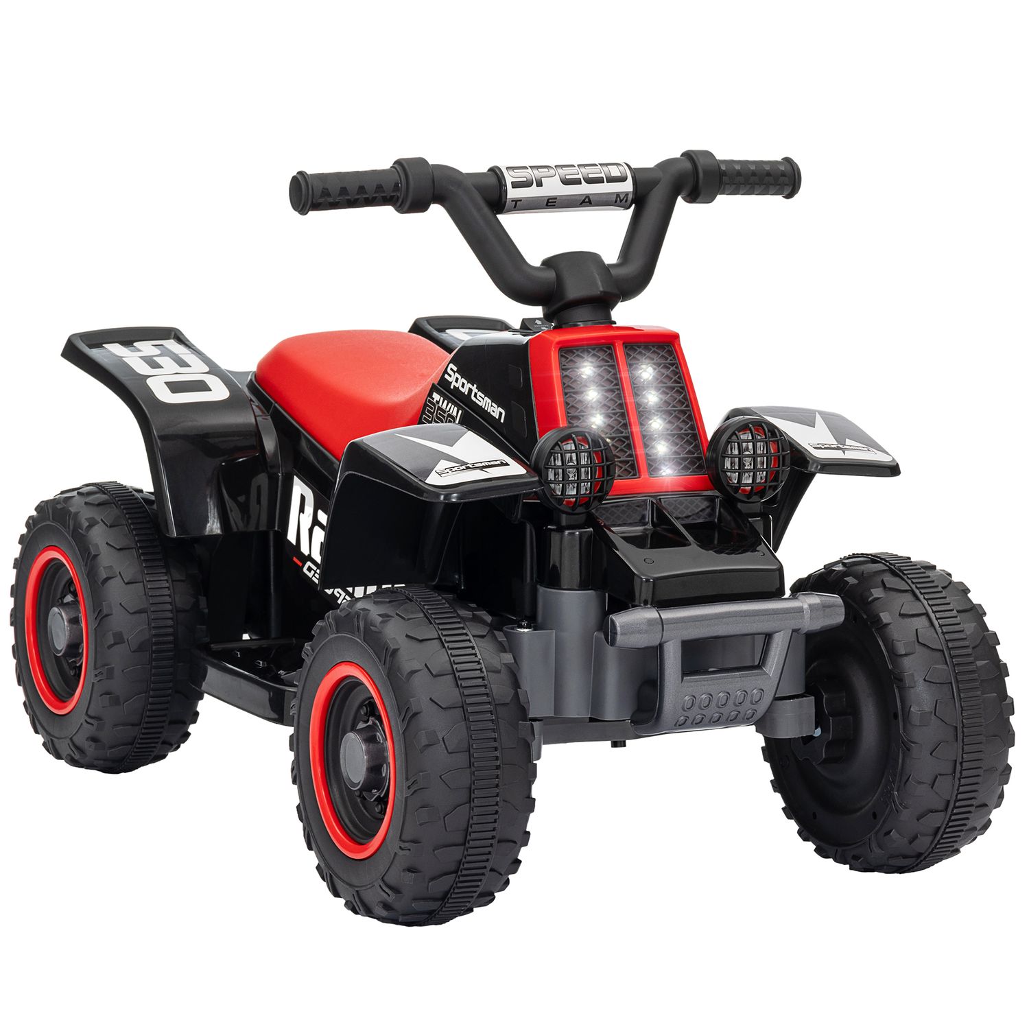 AIYAPLAY 6V Electric Quad Bike for Kids with Forward Backward Black and Red - 37