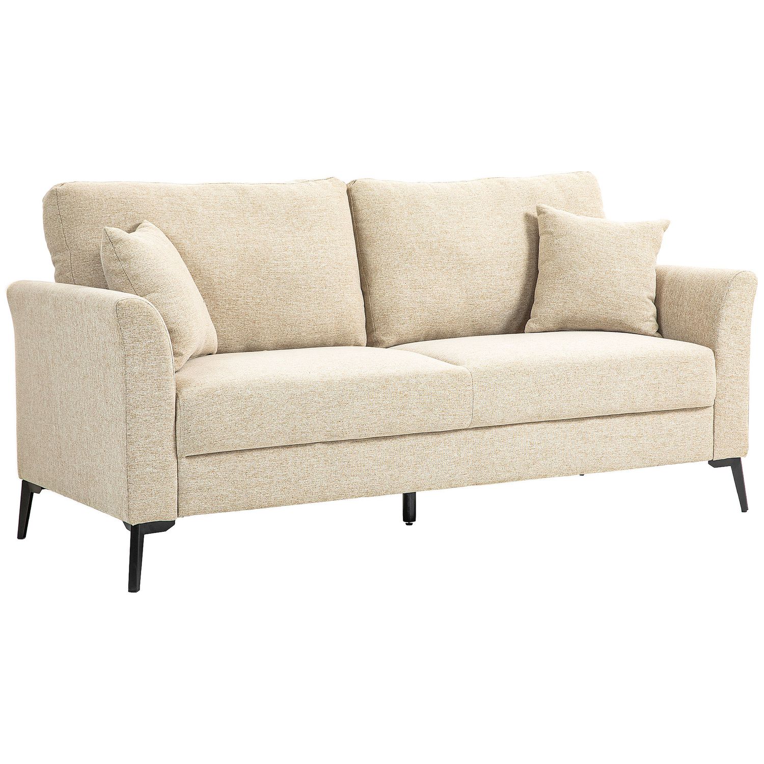 HOMCOM 3 Seater Sofa Linen Fabric Sofa for Living Room Beige - 83B-066V71BG