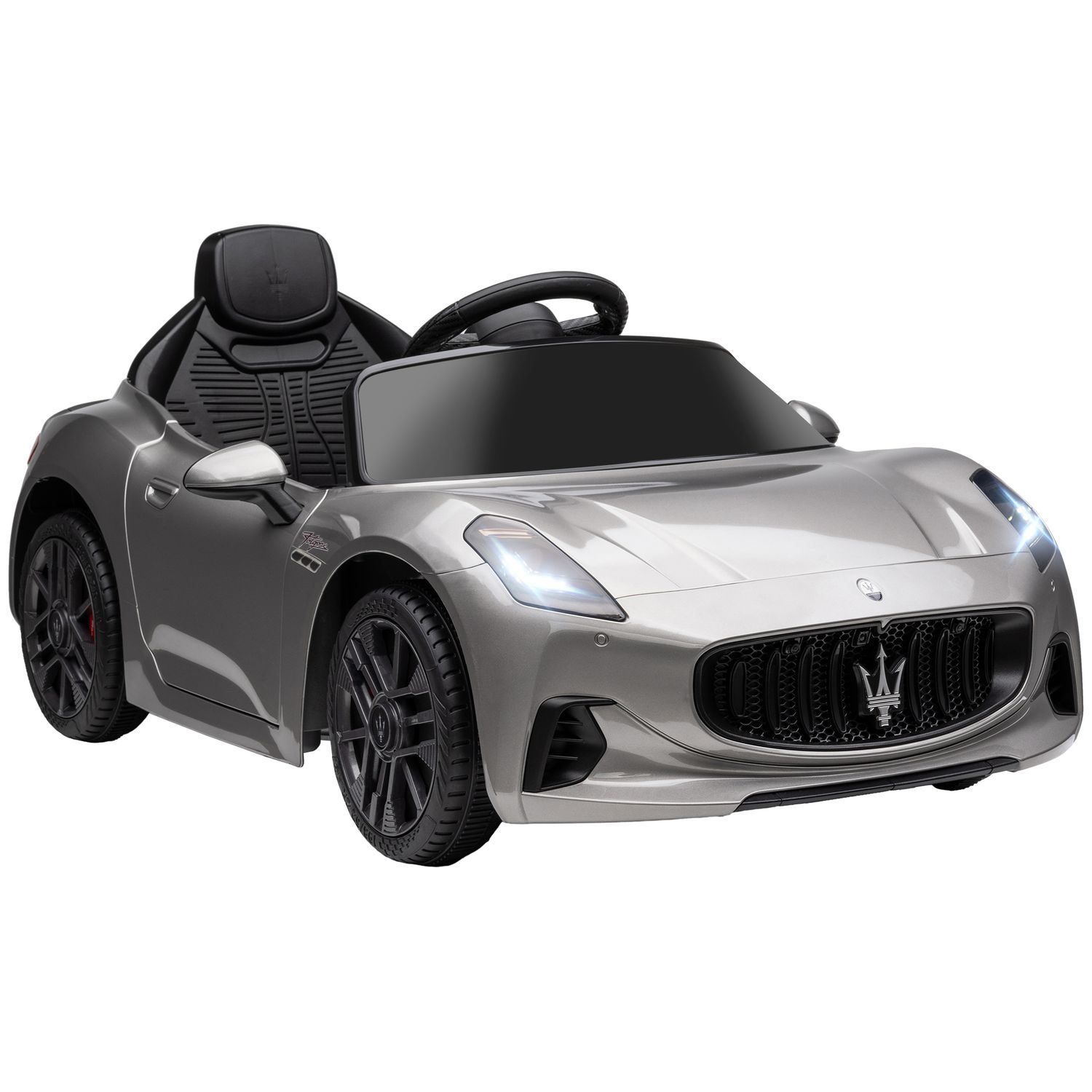 AIYAPLAY 12V Maserati Gran Turismo Folgore Lincesed Kids Electric Car Grey - 370