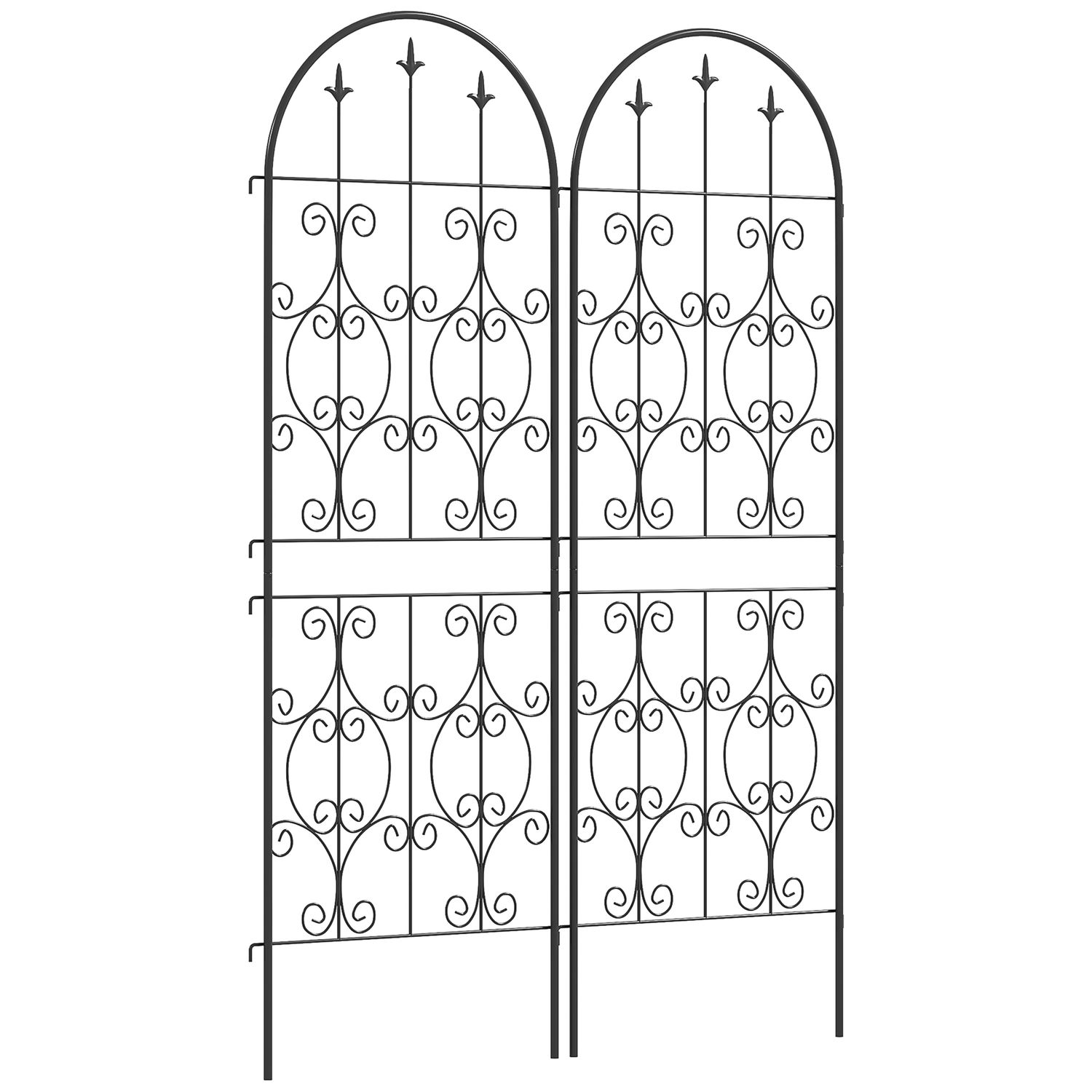 Outsunny Set of 2 Metal Garden Trellis Outdoor Trellis Panels 150 x 50 cm - 84H-