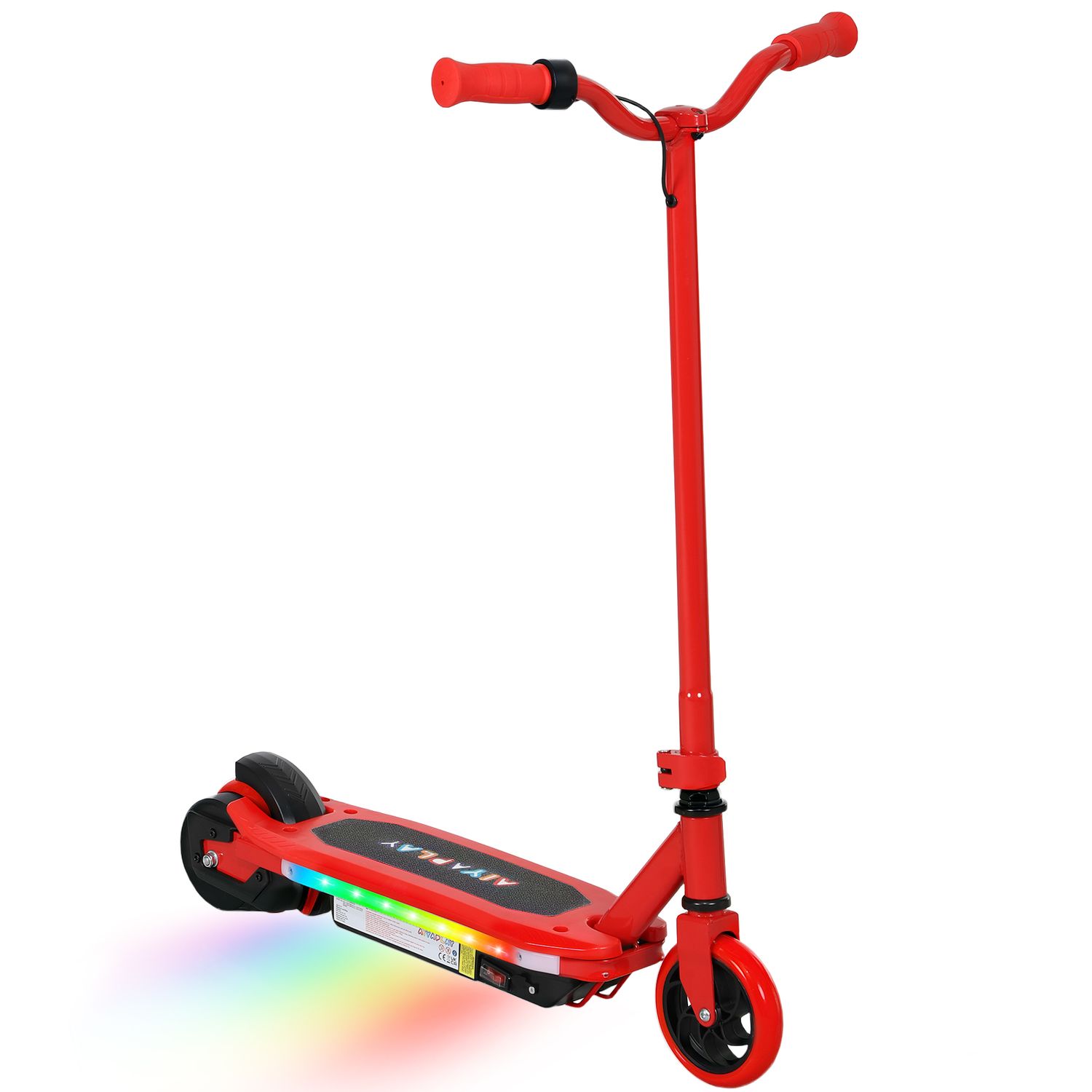 AIYAPLAY Electric Scooter for Ages 6-14 with Colourful Light Red - AA1-120V70RD