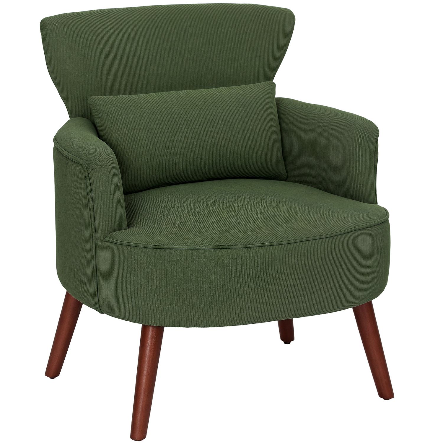 HOMCOM Armchair with Padded Seat and Backrest for Living Room Green - 83B-104V70