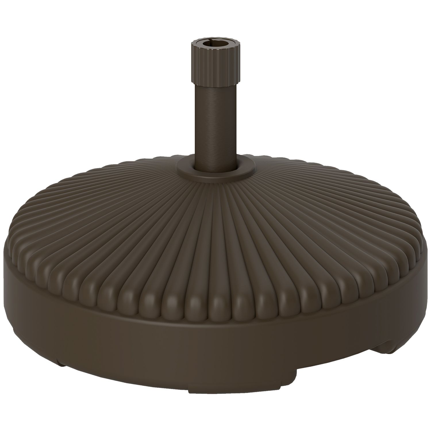 Outsunny Garden Parasol Base 28kg Sand Filled 23kg Water Filled Brown - 84D-402V