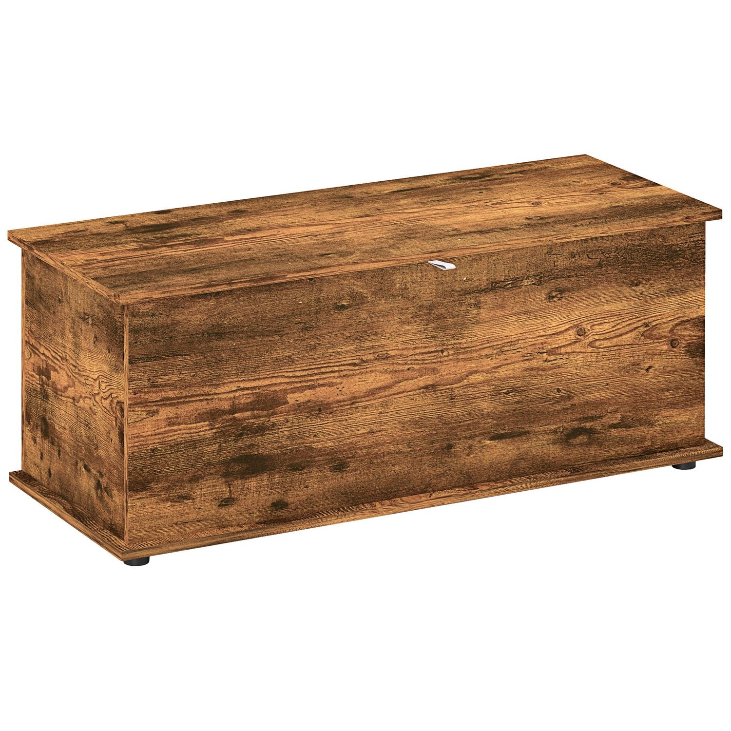 HOMCOM Storage Chest with Lid 113L Storage Box Rustic Brown - 833-321V00RB