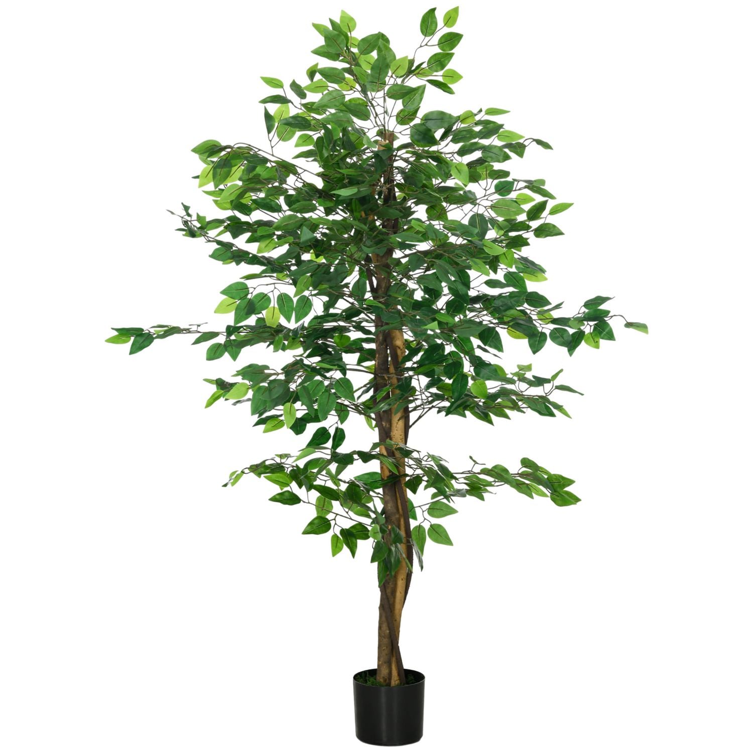 HOMCOM 150cm Artificial Tree Ficus for Indoor Outdoor Home Decor Fake Tree - 830